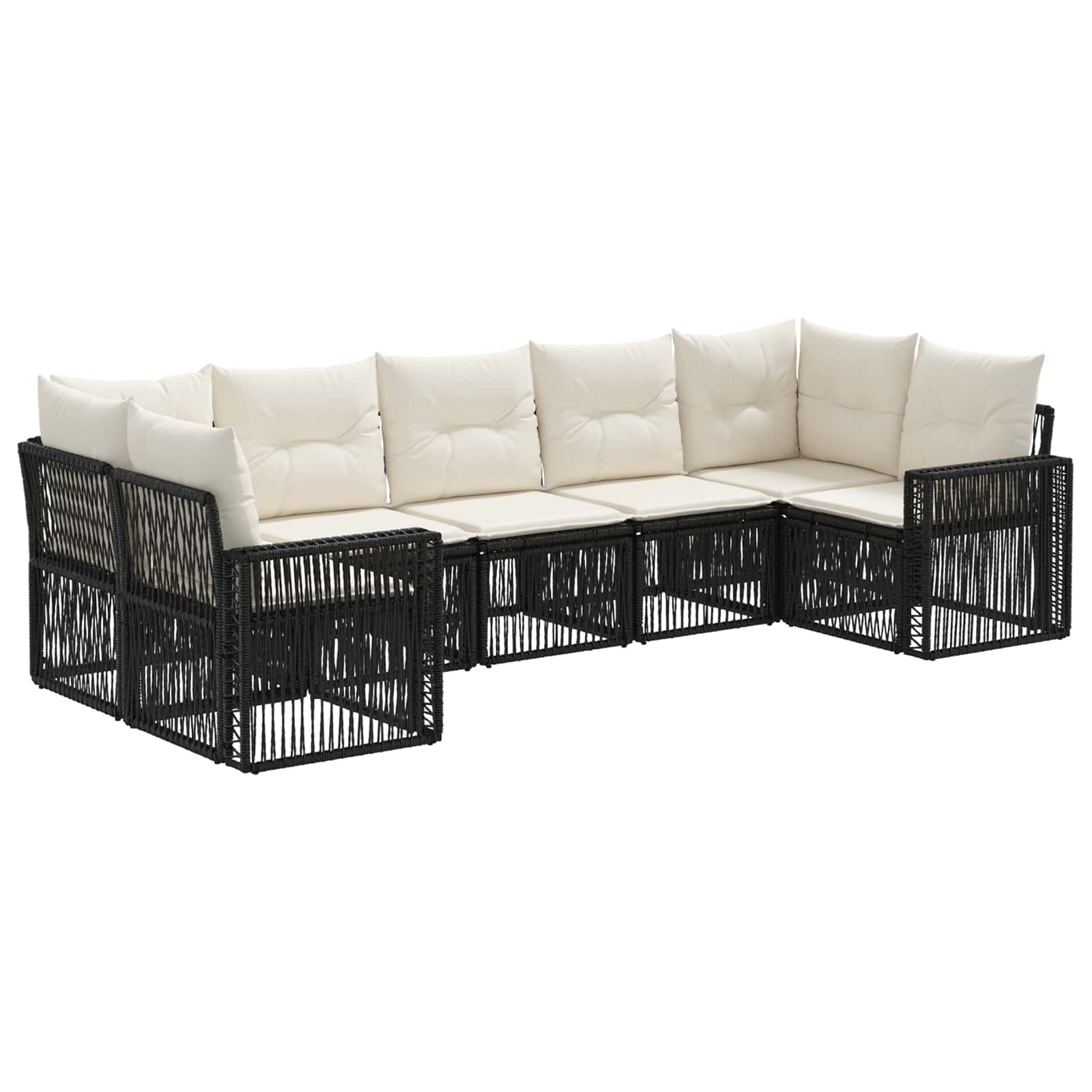 Set Divano da Giardino 7 pz 7-Numero di posti