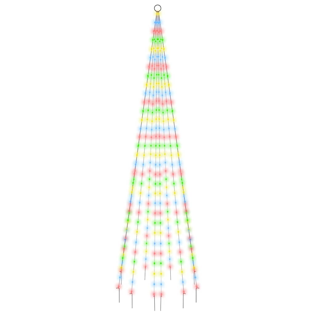 Albero di Natale Pennone Colorato 310 LED 300 cm