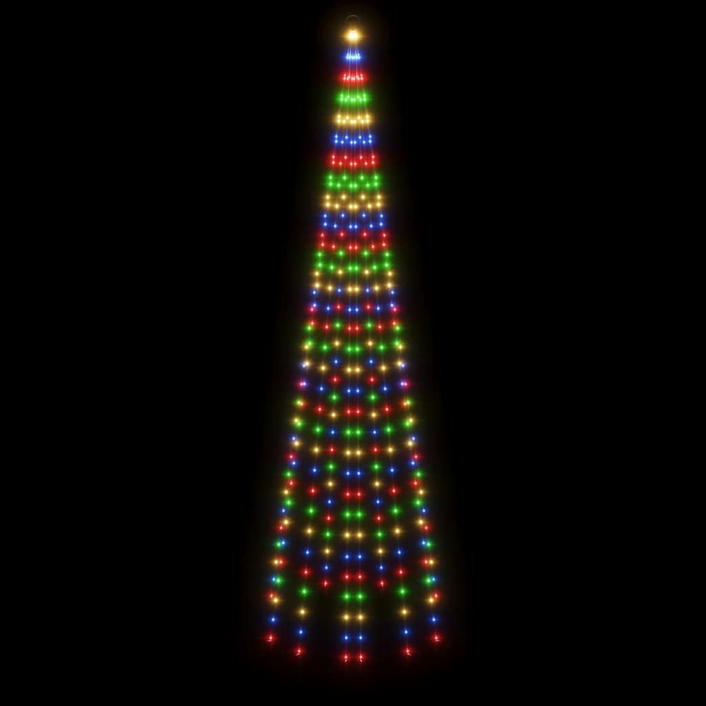 Albero di Natale Pennone Colorato 310 LED 300 cm