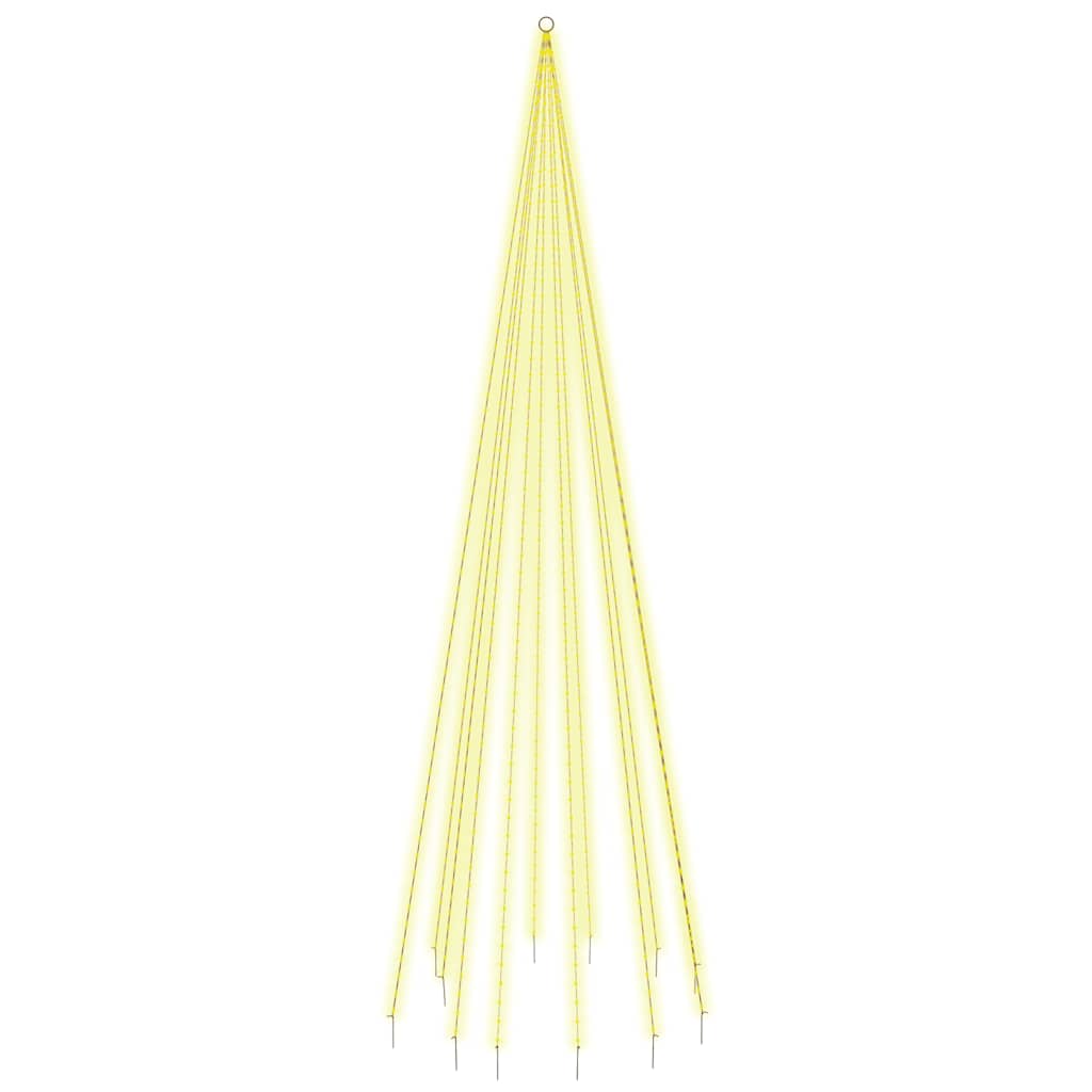 Albero di Natale Pennone Bianco Caldo 732 LED 500 cm