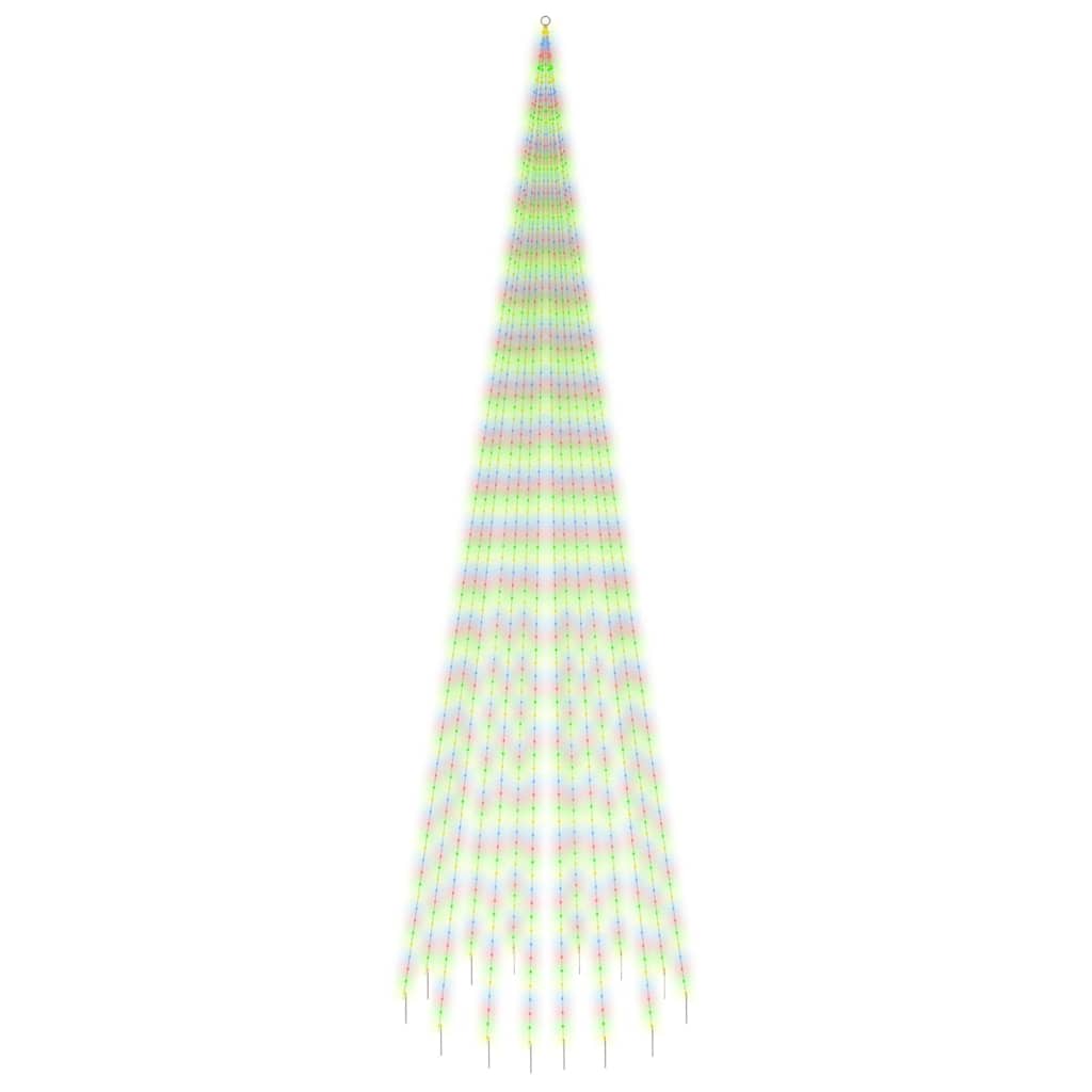 Albero di Natale Pennone Colorato 1134 LED 800 cm