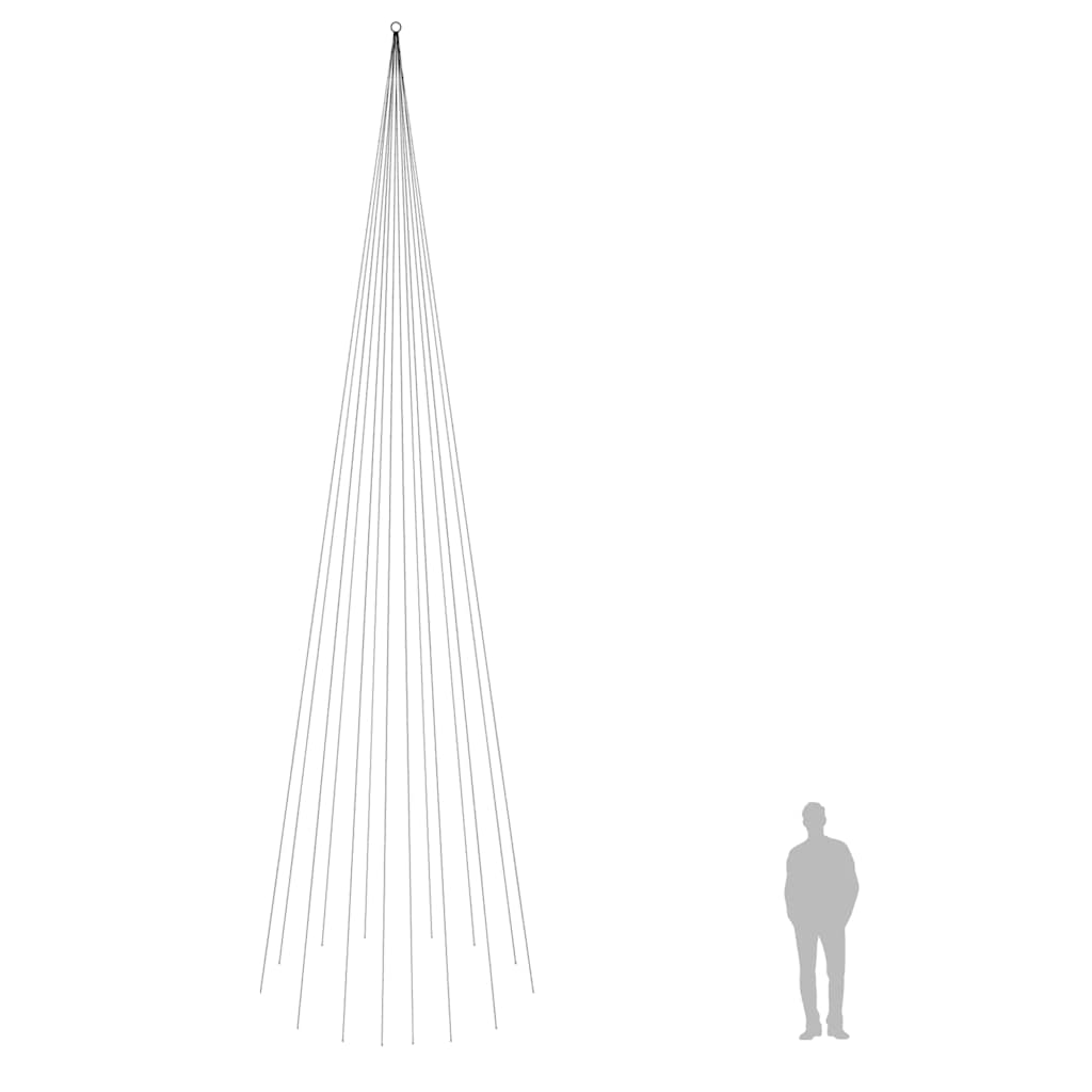 Albero di Natale Pennone Colorato 1134 LED 800 cm