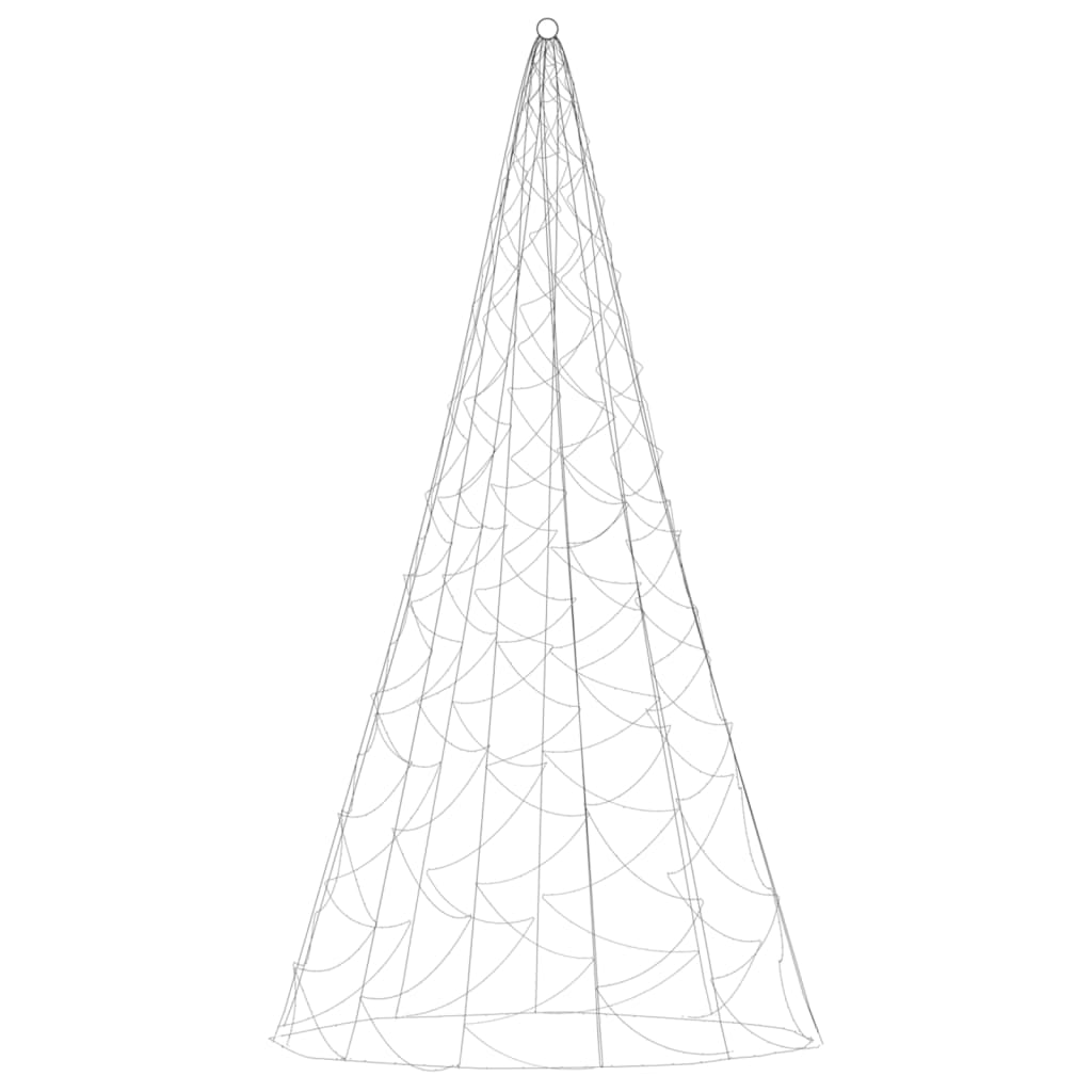 Albero di Natale Pennone Bianco Freddo 500 LED 300 cm