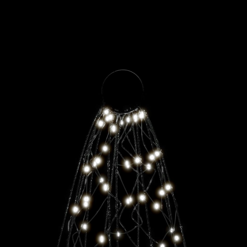 Albero di Natale Pennone Bianco Freddo 500 LED 300 cm