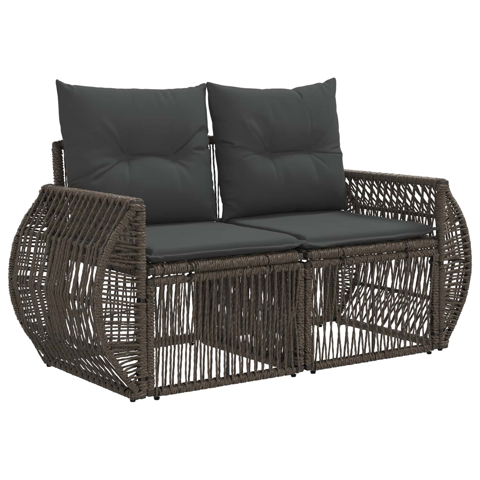 Set Divano da Giardino 6 pz Grigio e Grigio Scuro polyrattan