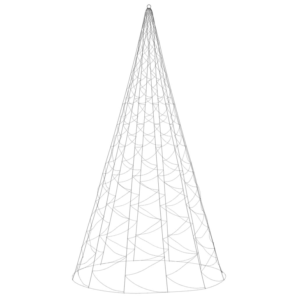 Albero di Natale Pennone Blu 1400 LED 500 cm