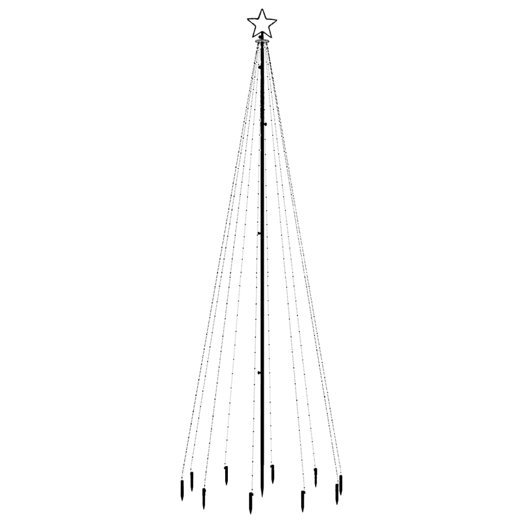 Albero di Natale con Puntale Bianco Caldo 310 LED 300 cm