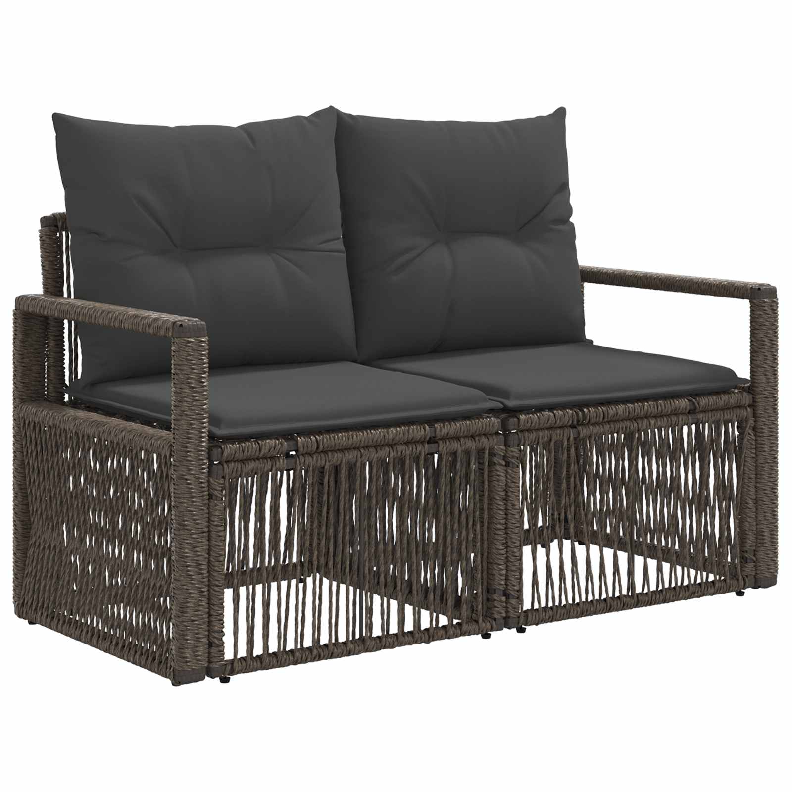 Set Divano da Giardino 8 pz Grigio polyrattan
