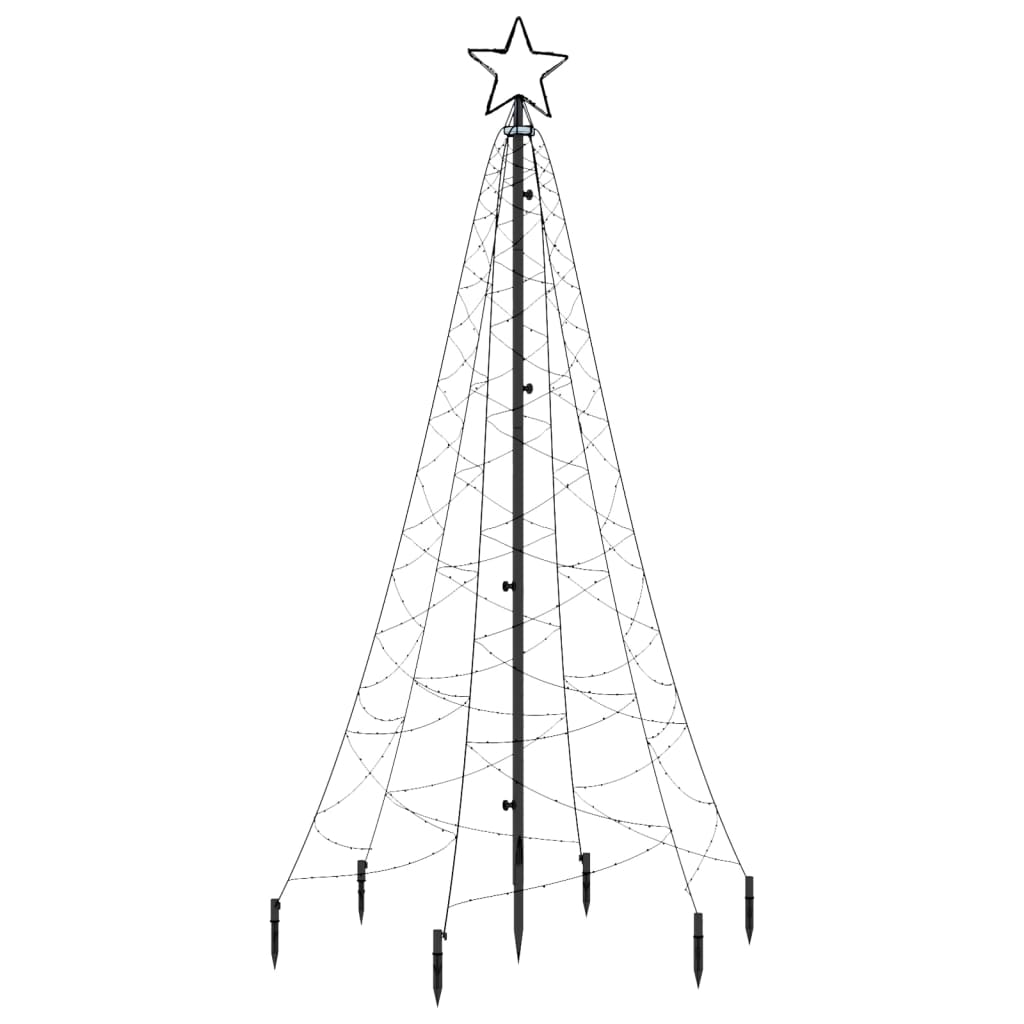 Albero di Natale con Puntale Blu 200 LED 180 cm