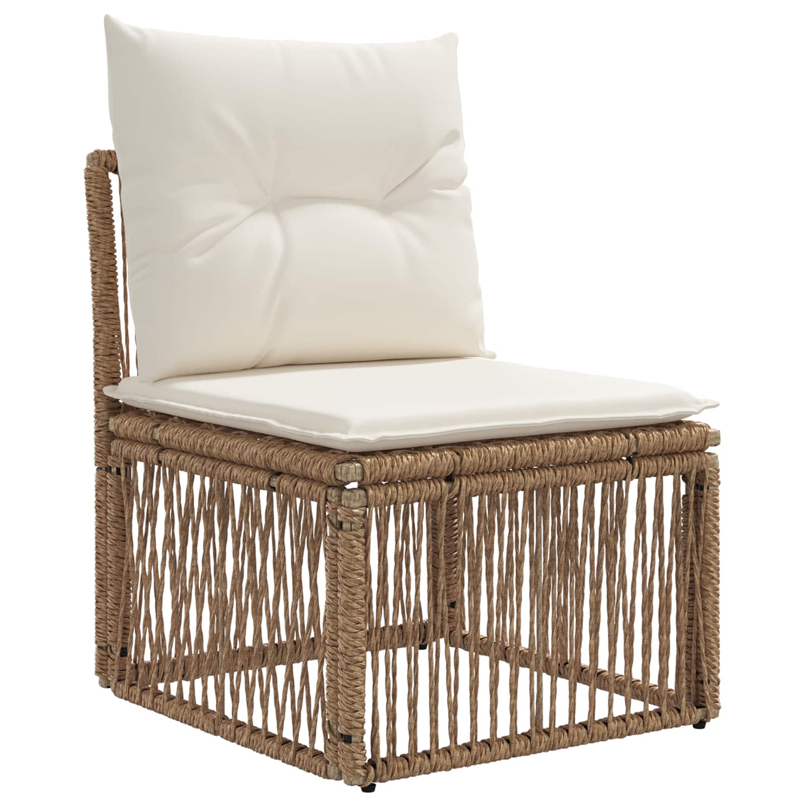 Set Divano da Giardino 8 pz Beige polyrattan