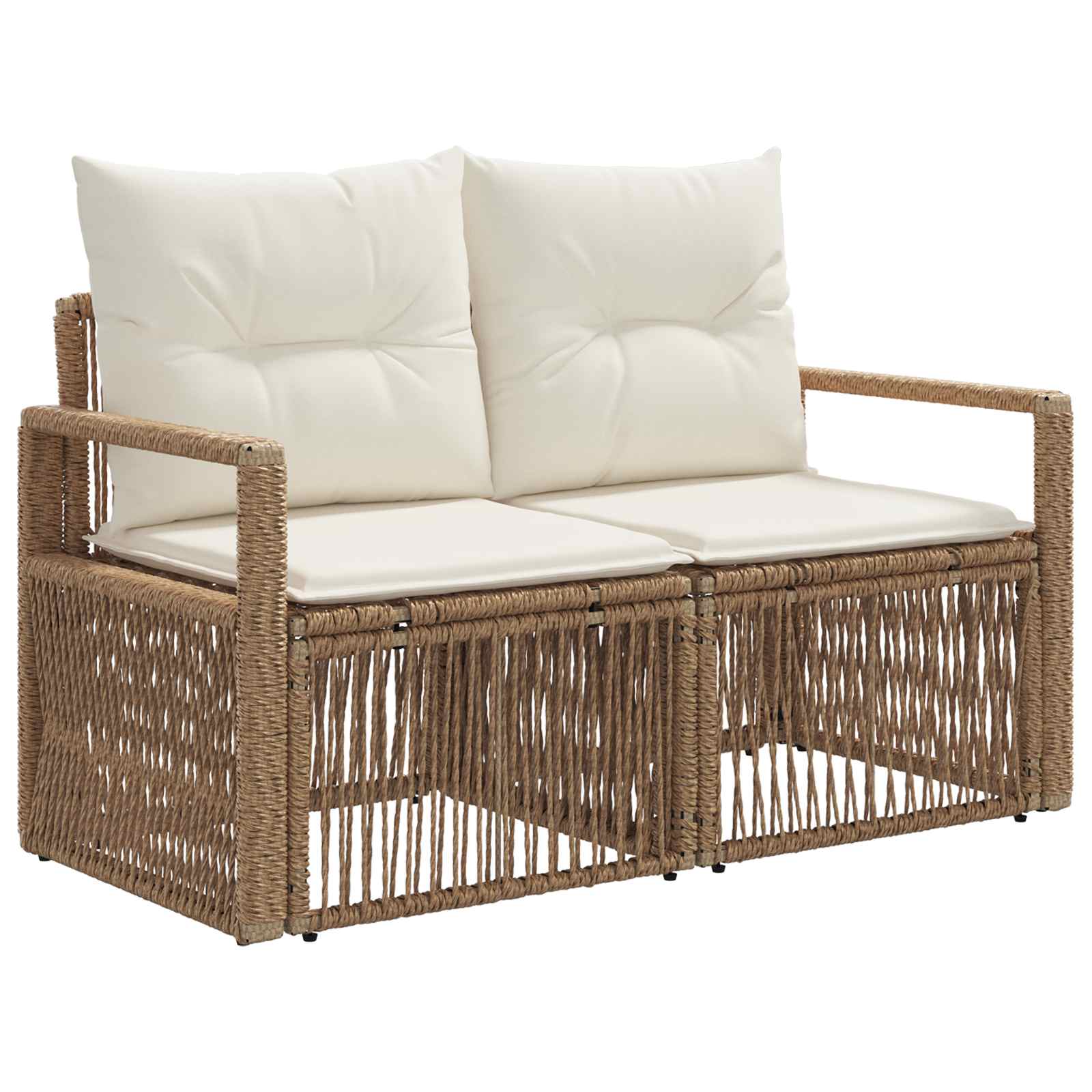 Set Divano da Giardino 8 pz Beige polyrattan