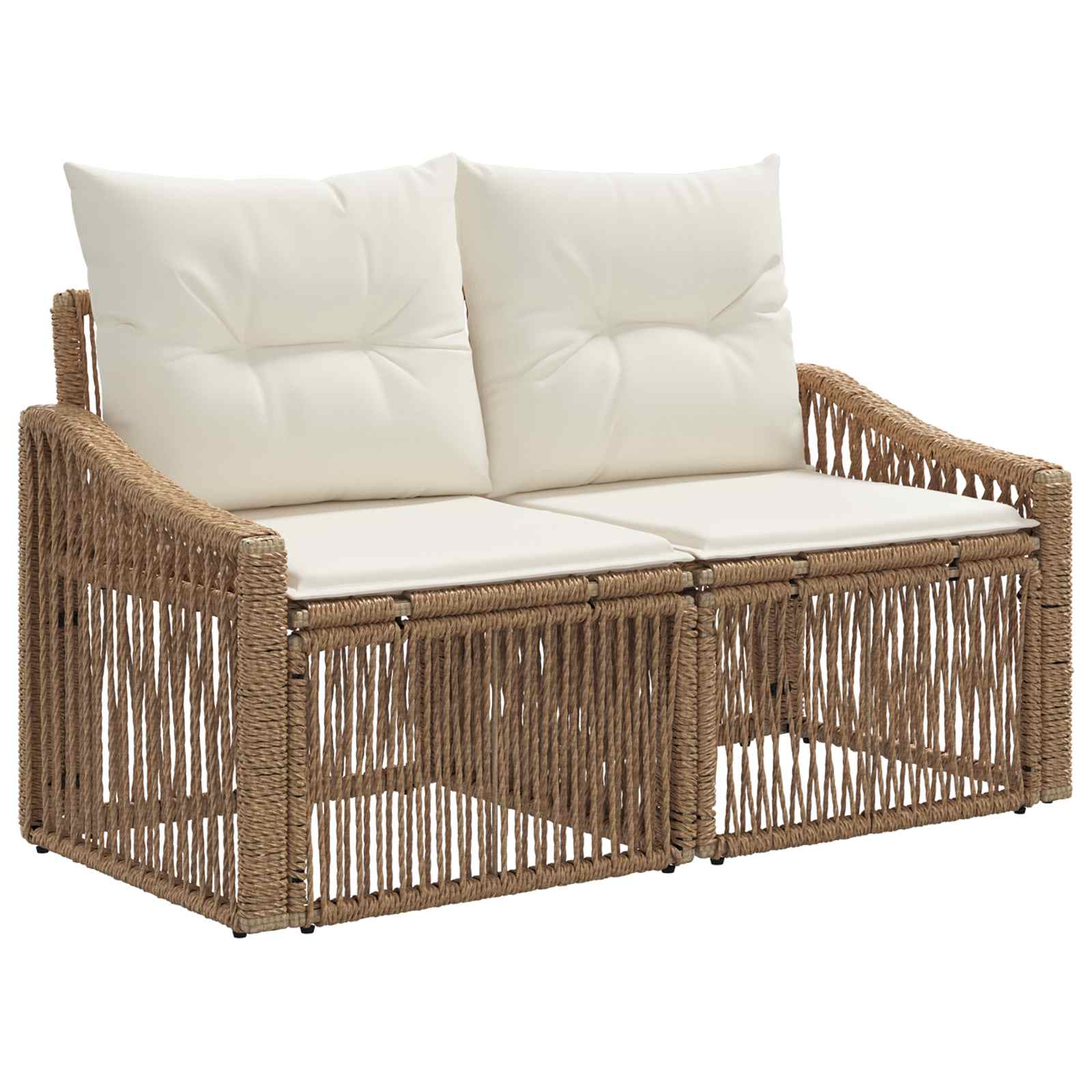 Set Divano da Giardino 6 pz Beige polyrattan