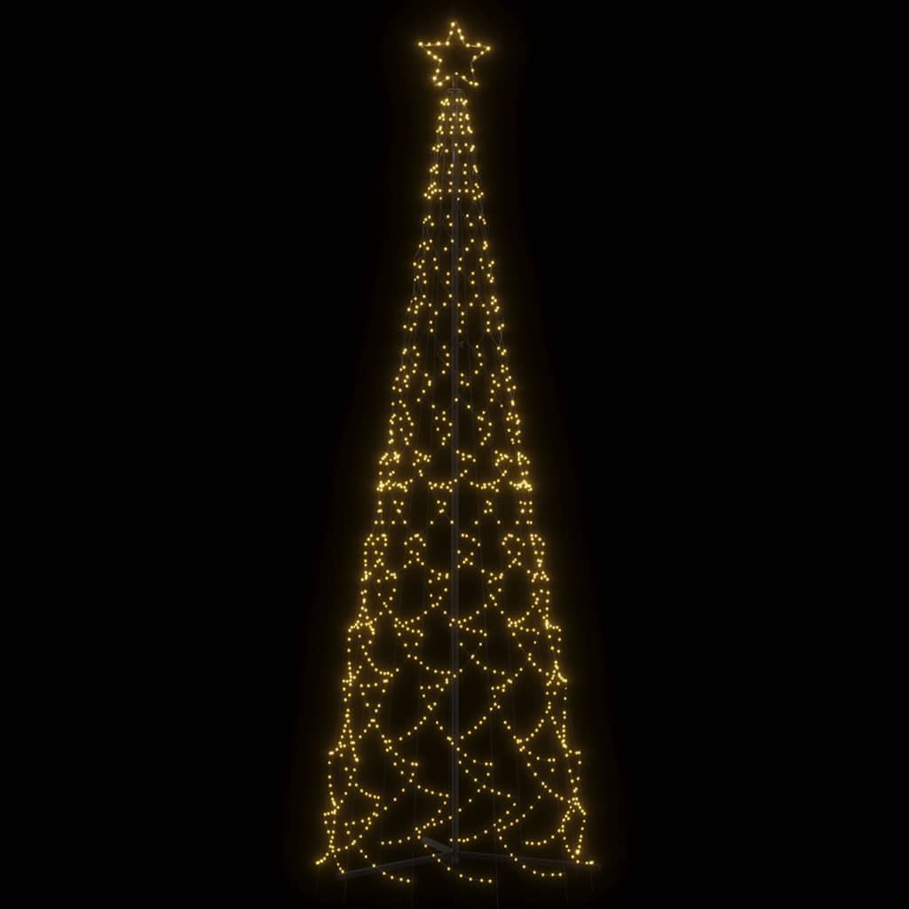 Albero di Natale a forma di cono luce Bianca Calda 500 LED 100x300 cm