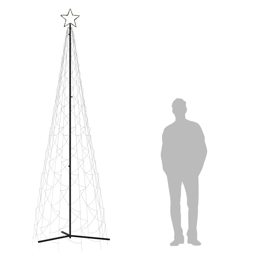 Albero di Natale a forma di cono luce Bianca Calda 500 LED 100x300 cm