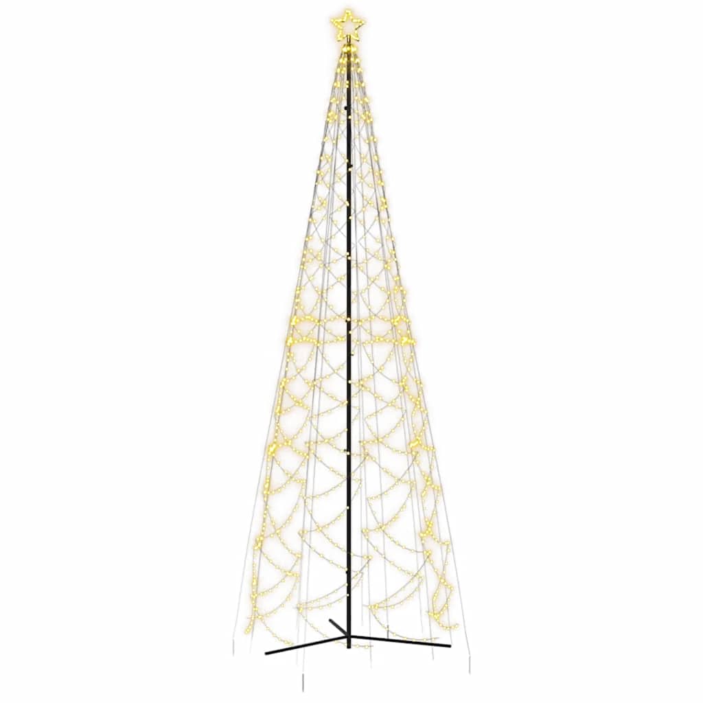 Albero di Natale a forma di cono luce Bianca Calda 1400 LED 160x500 cm