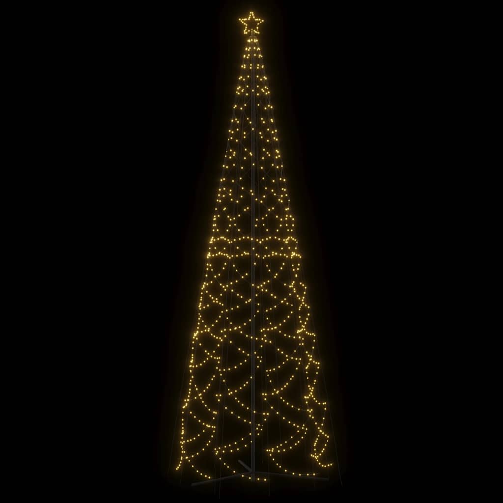 Albero di Natale a forma di cono luce Bianca Calda 1400 LED 160x500 cm