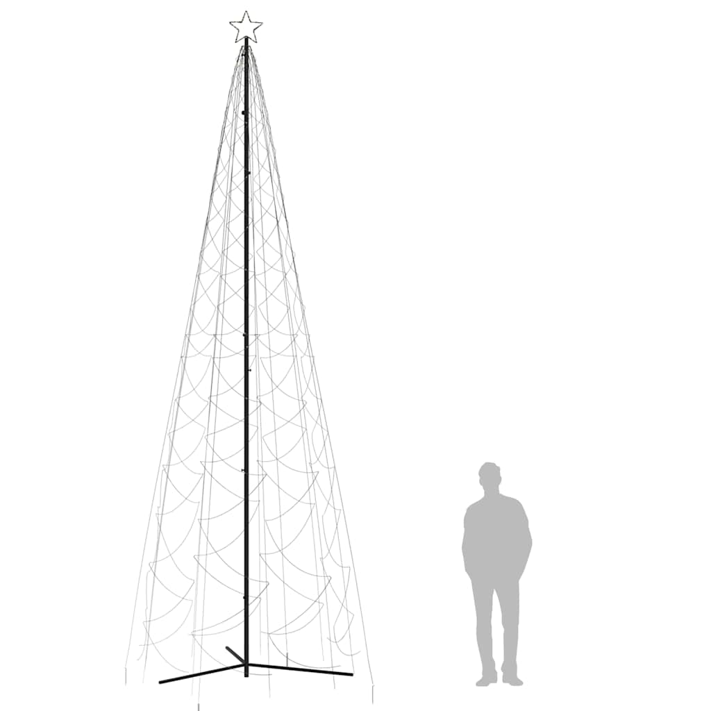 Albero di Natale a forma di cono luce Bianca Calda 1400 LED 160x500 cm