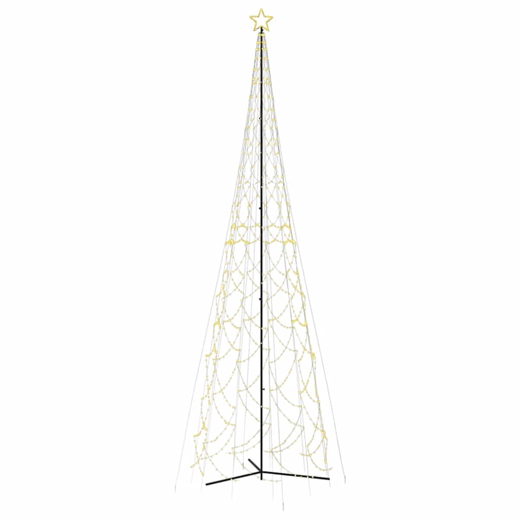 Albero di Natale a forma di cono luce Bianca Calda 3000 LED 230x800 cm