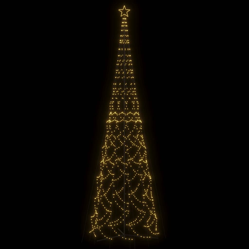 Albero di Natale a forma di cono luce Bianca Calda 3000 LED 230x800 cm