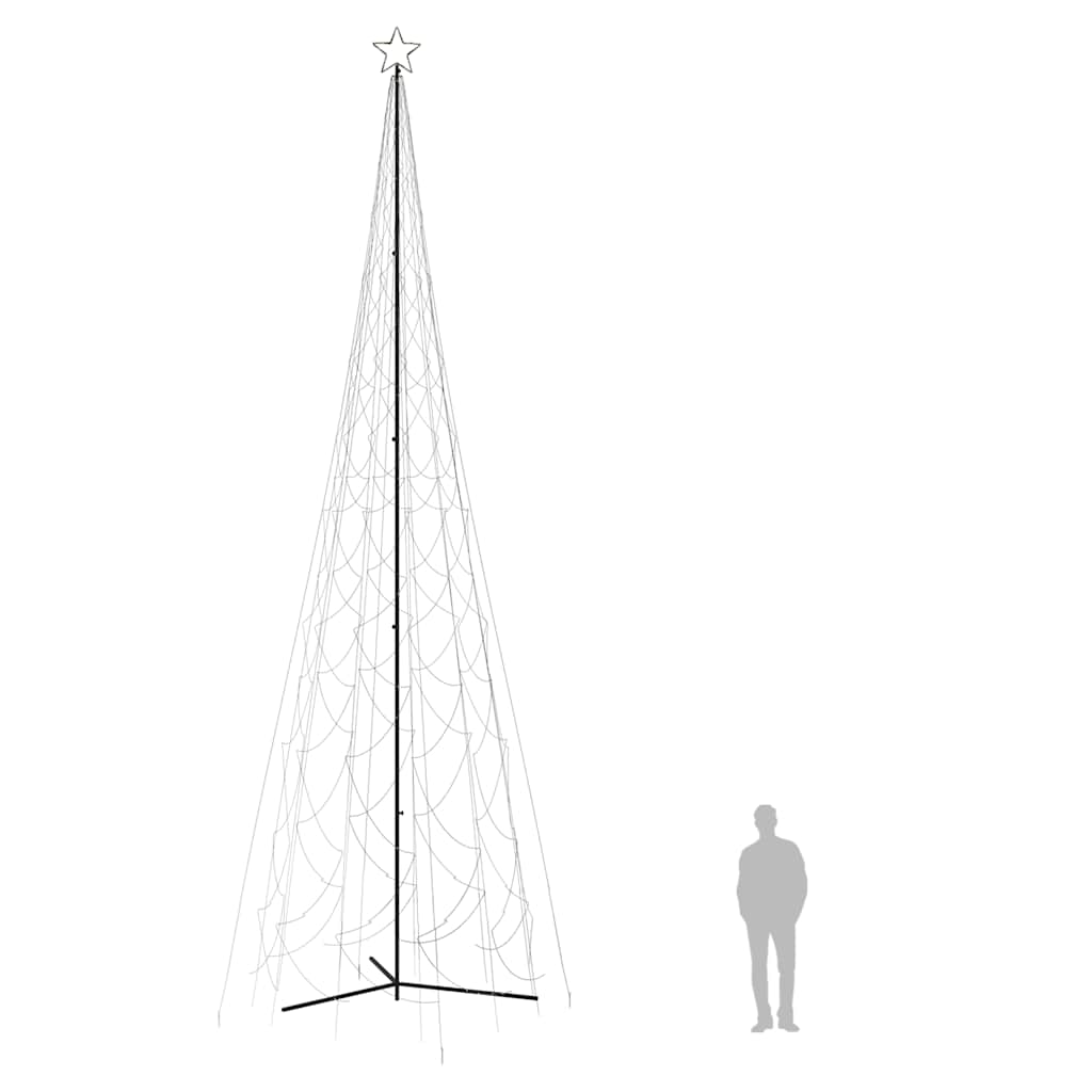 Albero di Natale a forma di cono luce Bianca Calda 3000 LED 230x800 cm