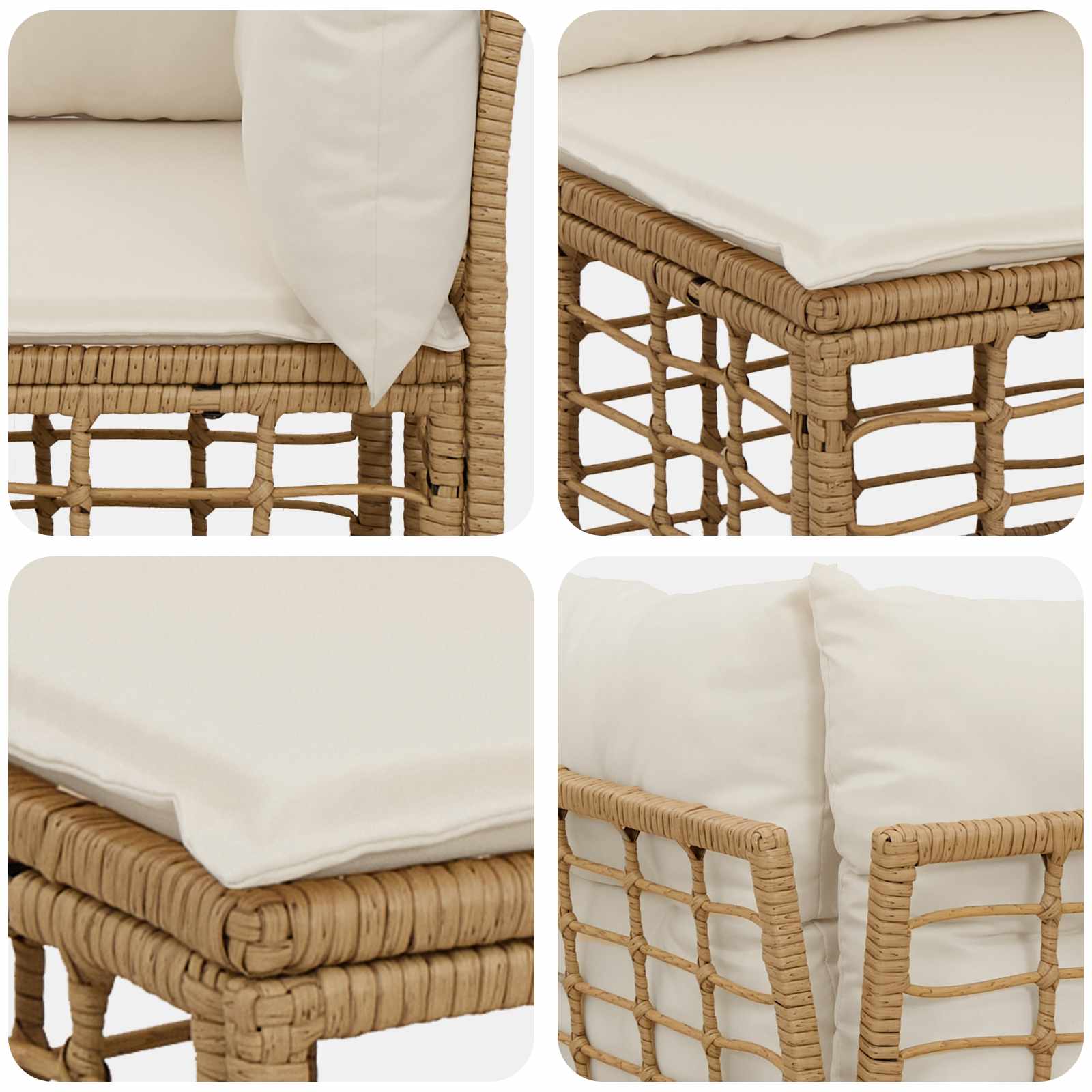 Set di divani da esterno Naturale Poliestere