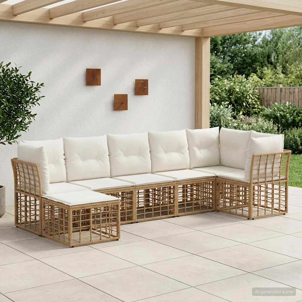Set di divani da esterno Naturale Poliestere