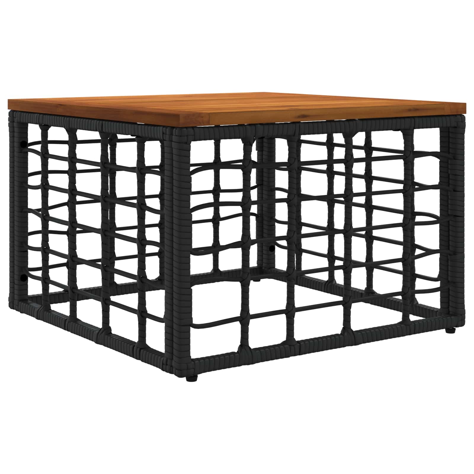 Set di divani da esterno 8 pz Nero e Grigio scuro Poliestere