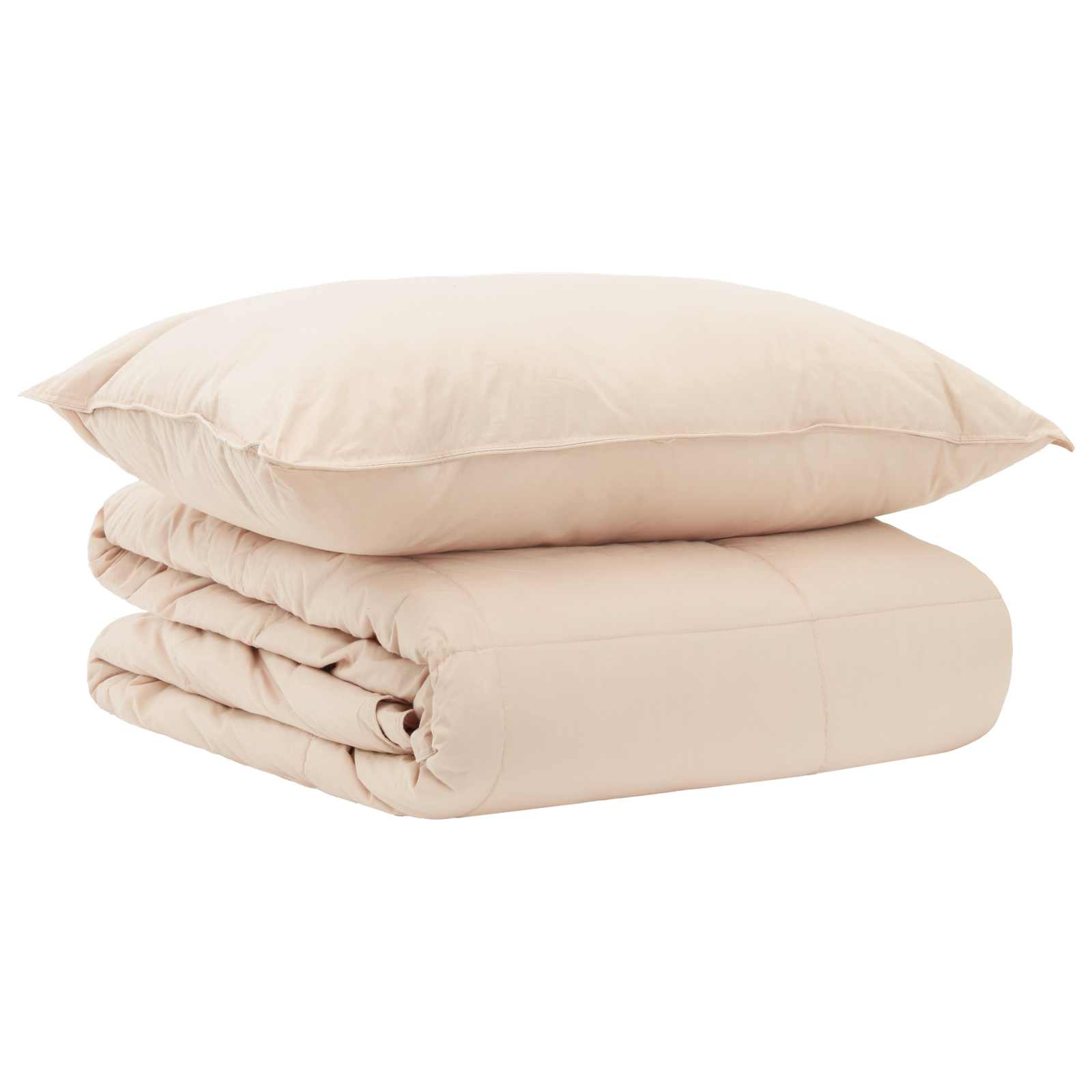 Set di Piumoni 2 pz 137 x 200 cm Tutte le stagioni Beige