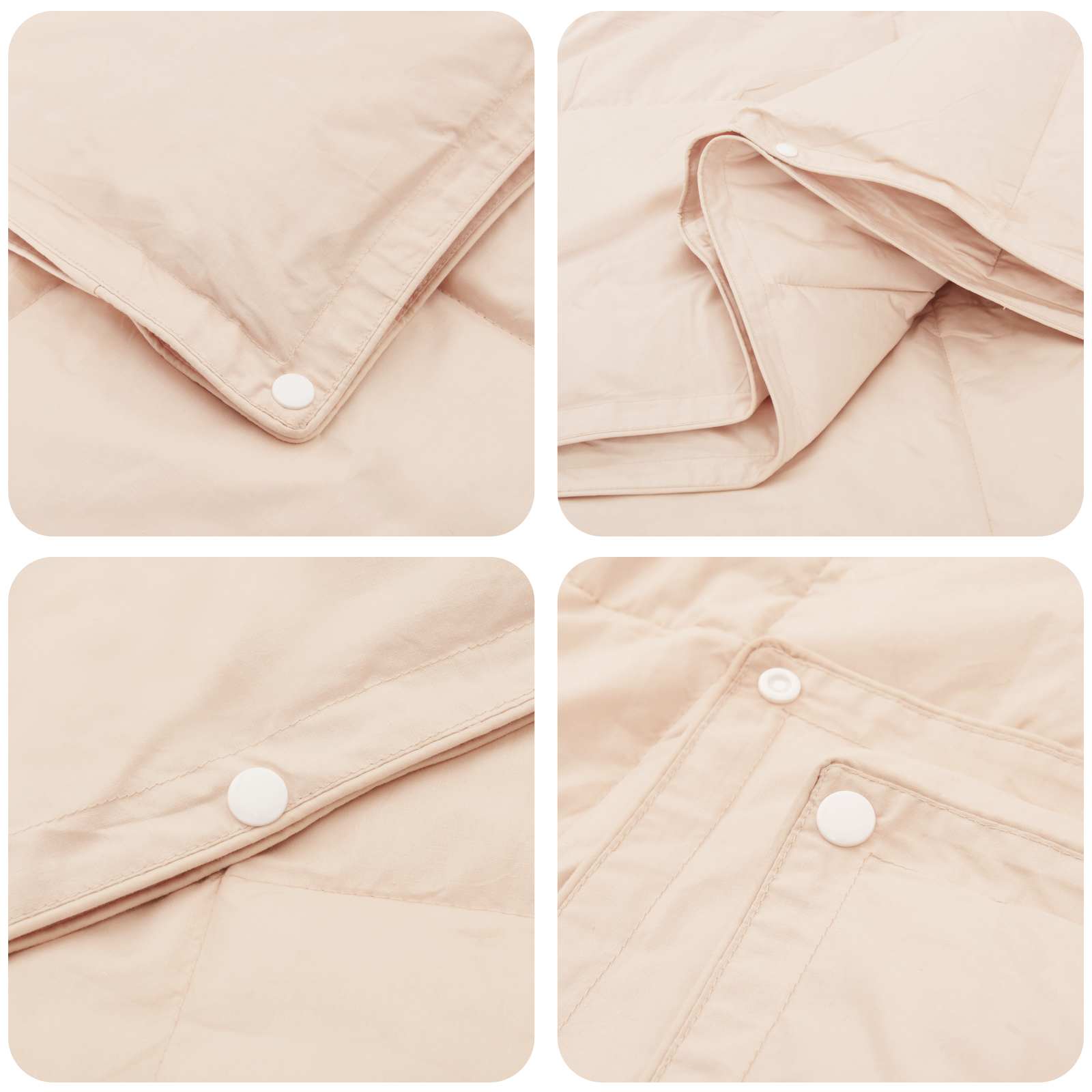 Set di Piumoni Beige 137 x 200 cm Cotone, Kapok, Poliestere