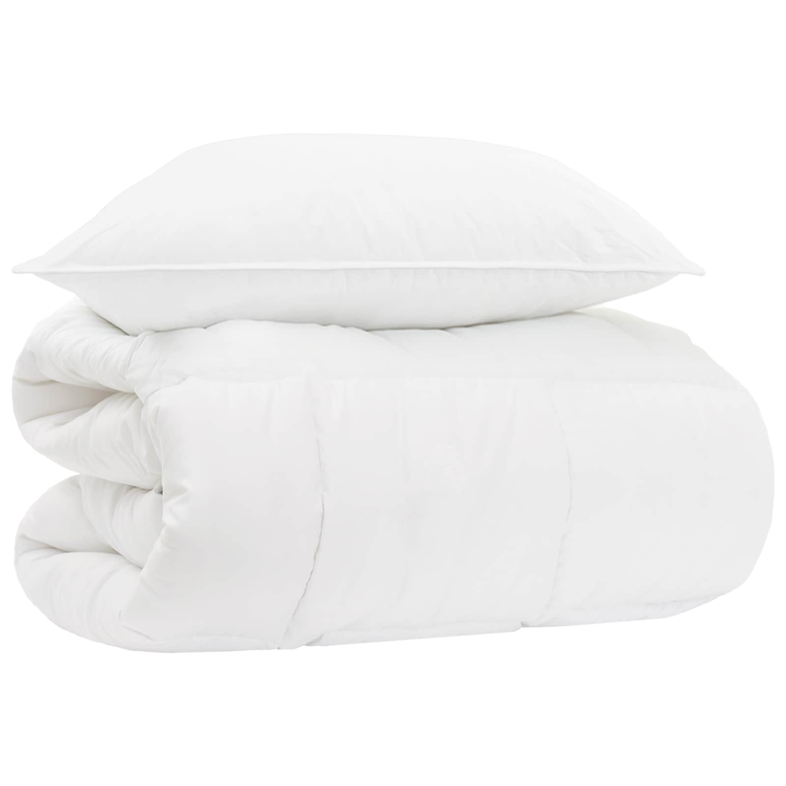 Set di Piumoni 2 pz 137 x 200 cm Tutte le stagioni Bambù Bianco