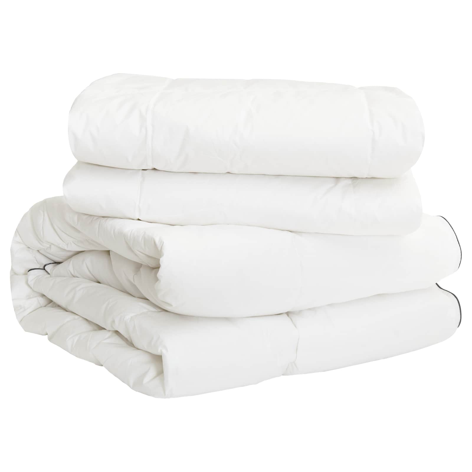 Set di Piumoni Bianco 137 x 200 cm Cotone, Bambù, Poliestere