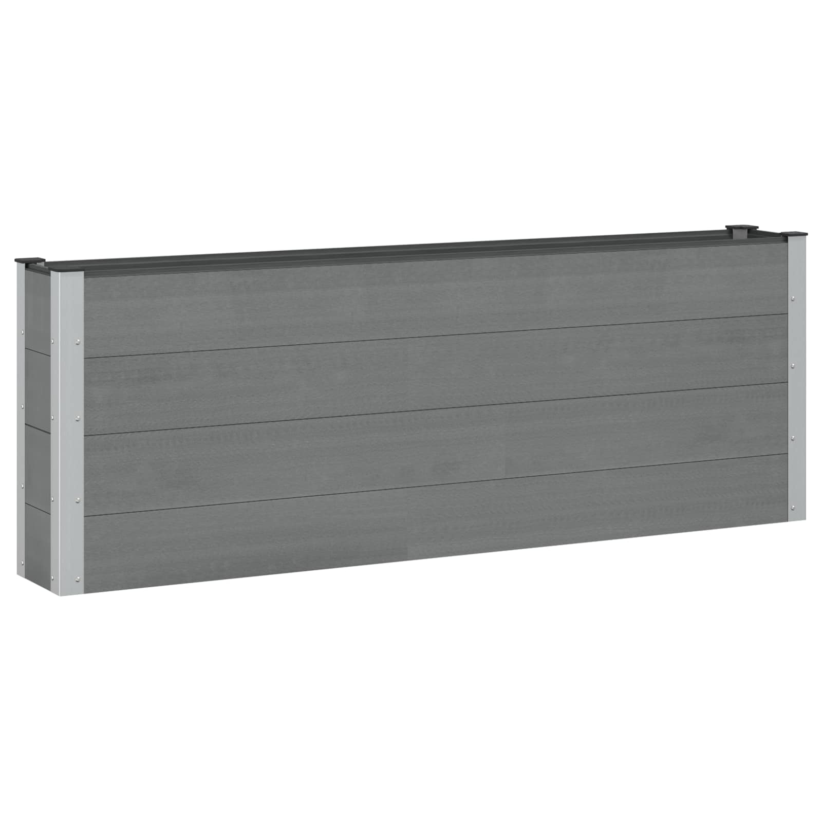 Letto rialzato da giardino 2 pz Nero 200 x 30 x 72 cm