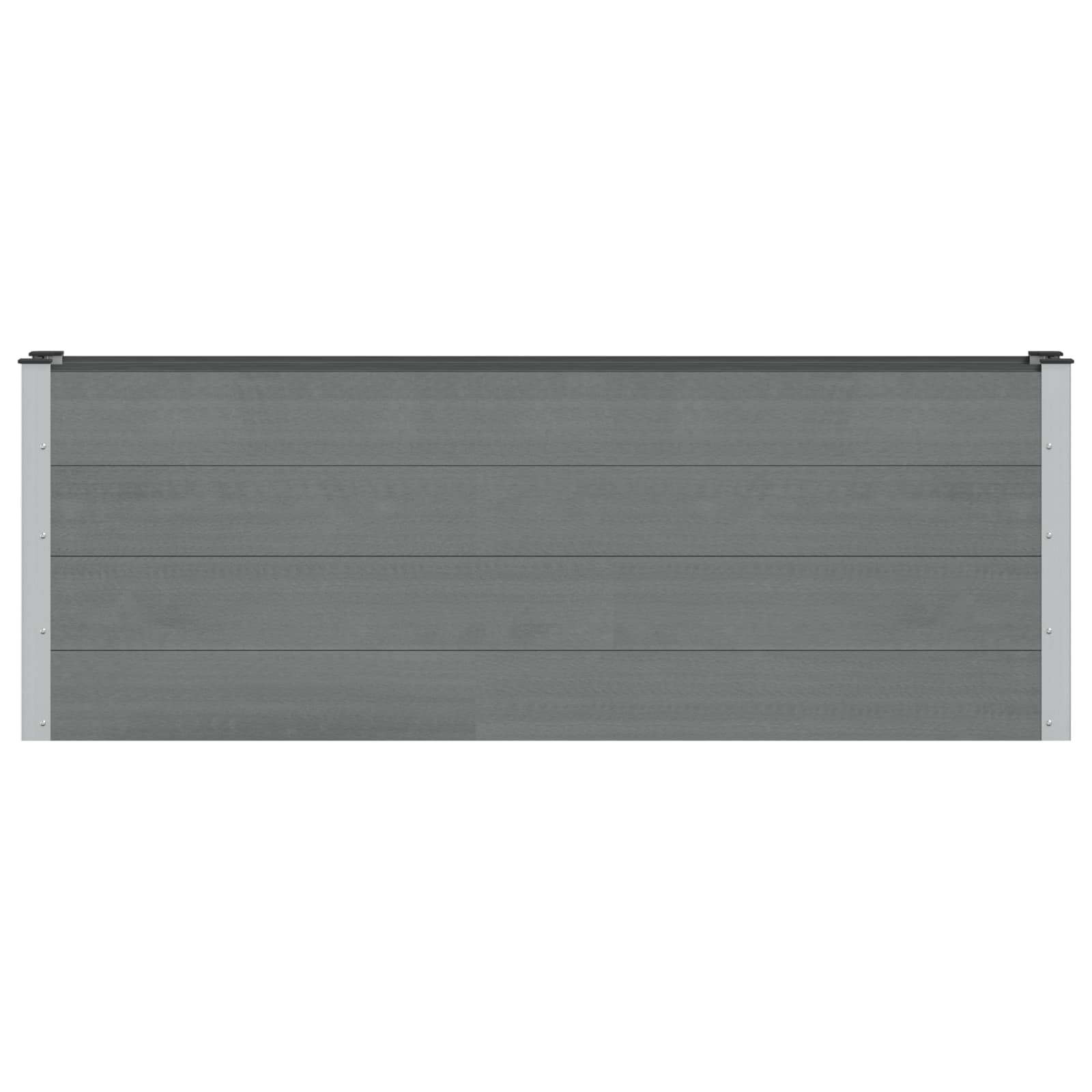 Letto rialzato da giardino 2 pz Nero 200 x 30 x 72 cm