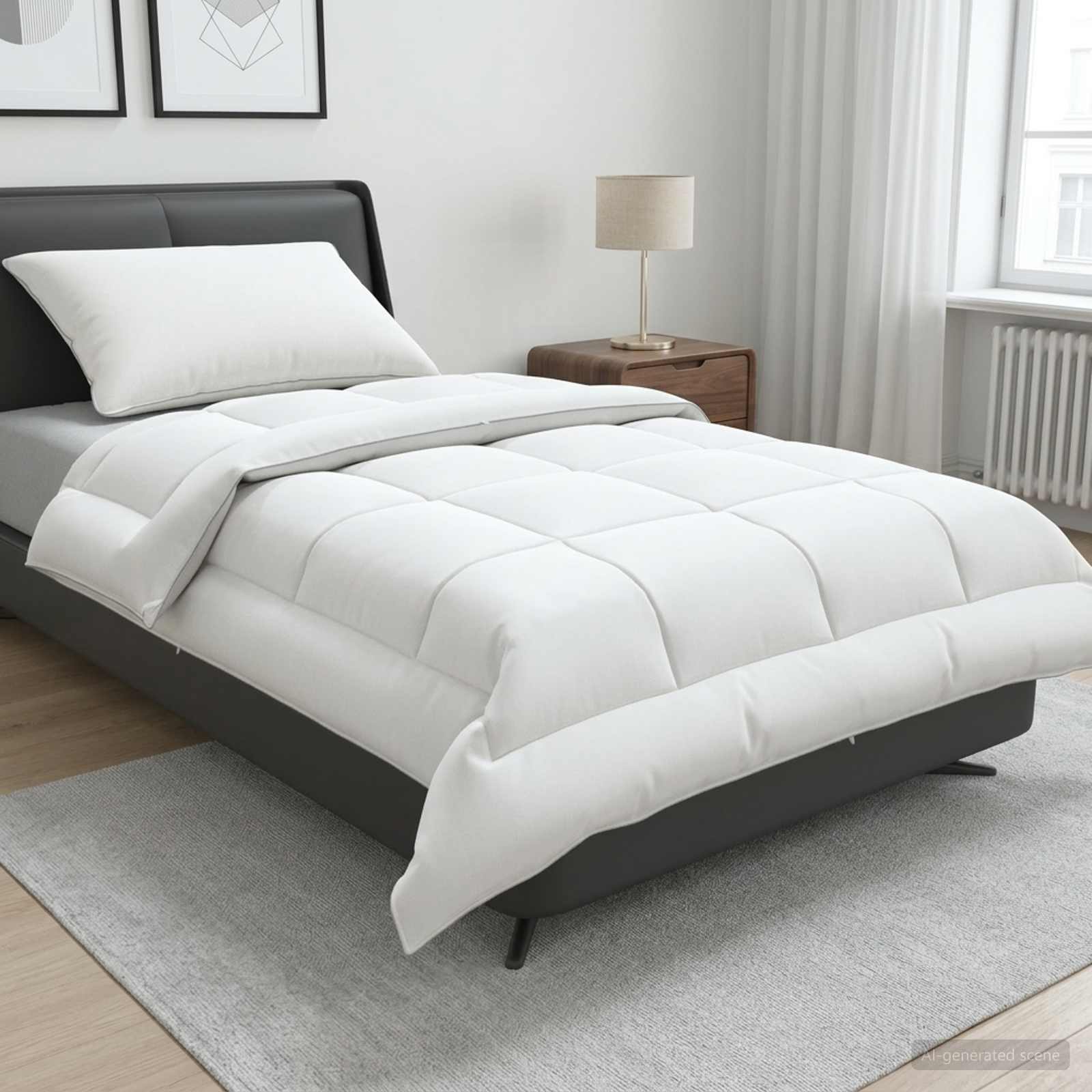 Set di piumone e cuscini 2 pz 140x200 cm Estate 140 GSM Lana