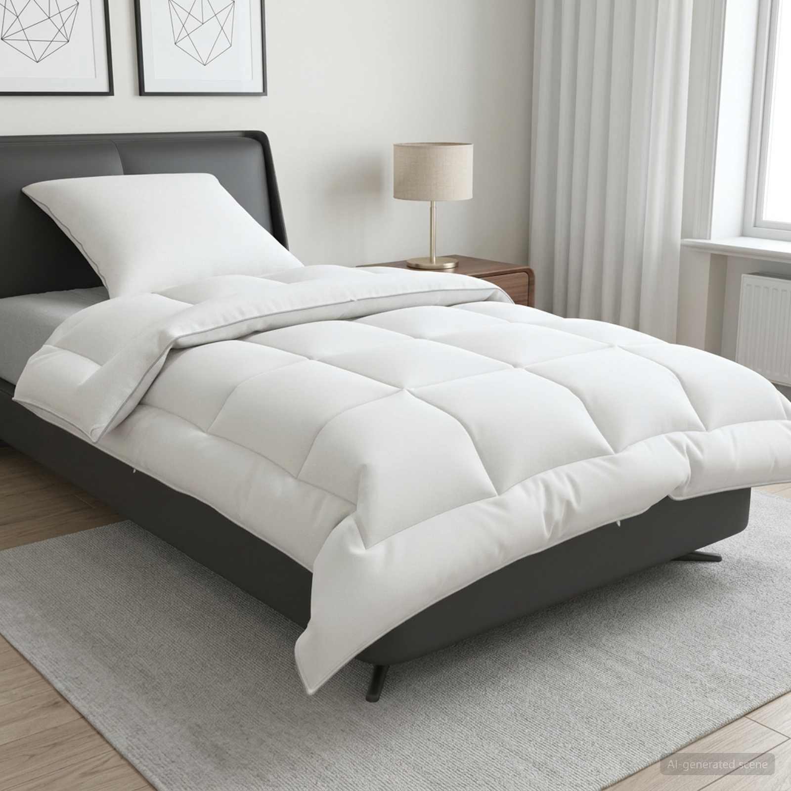 Set di piumone e cuscini 2 pz 140x200 cm 4 stagioni 220 GSM