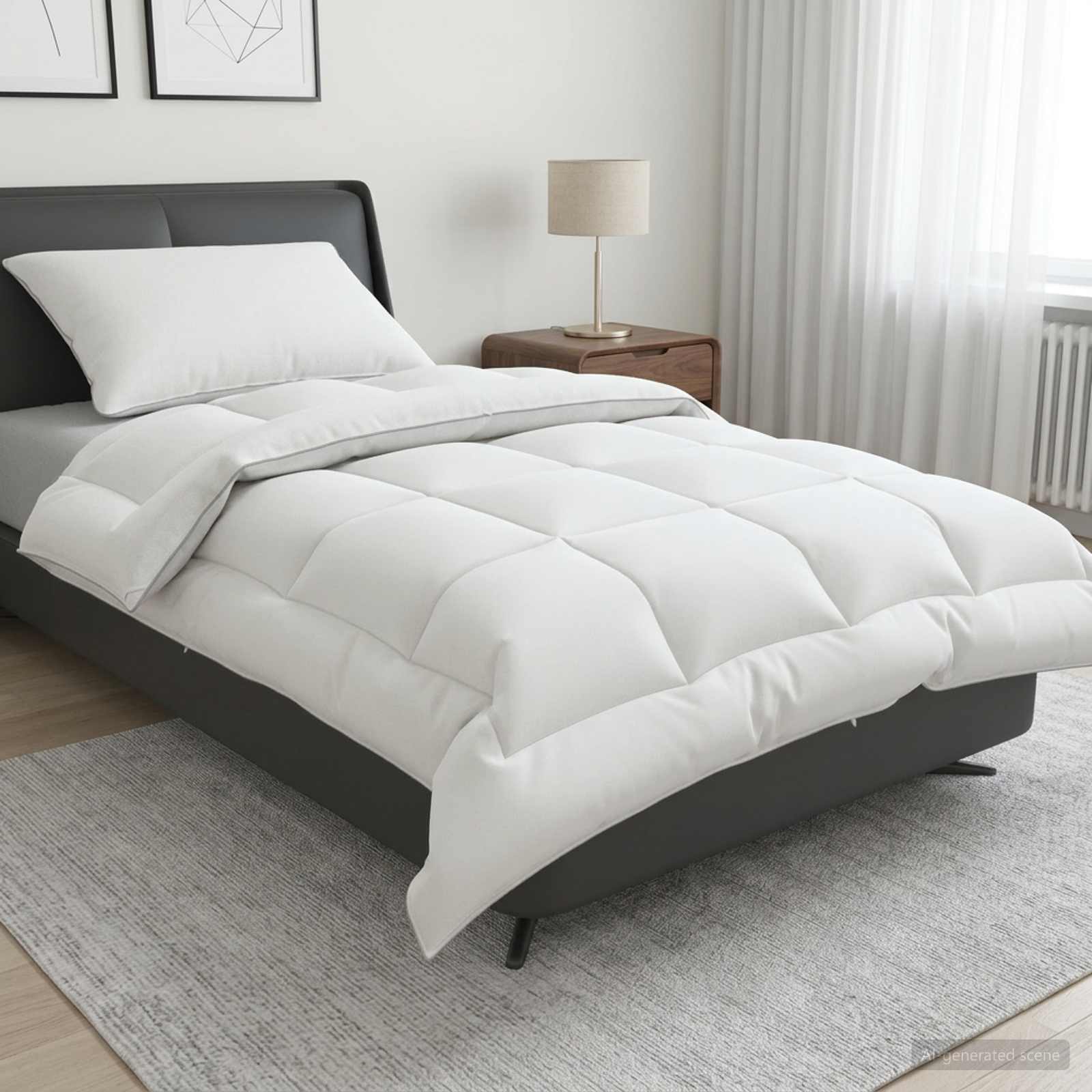 Set di piumone e cuscini 2 pz 150x200 cm 4 stagioni 220 GSM