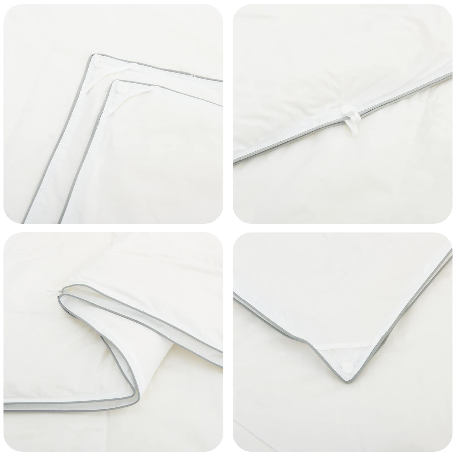 Set di piumone e cuscini 2 pz 137x200 cm 4 stagioni 140+220 GSM
