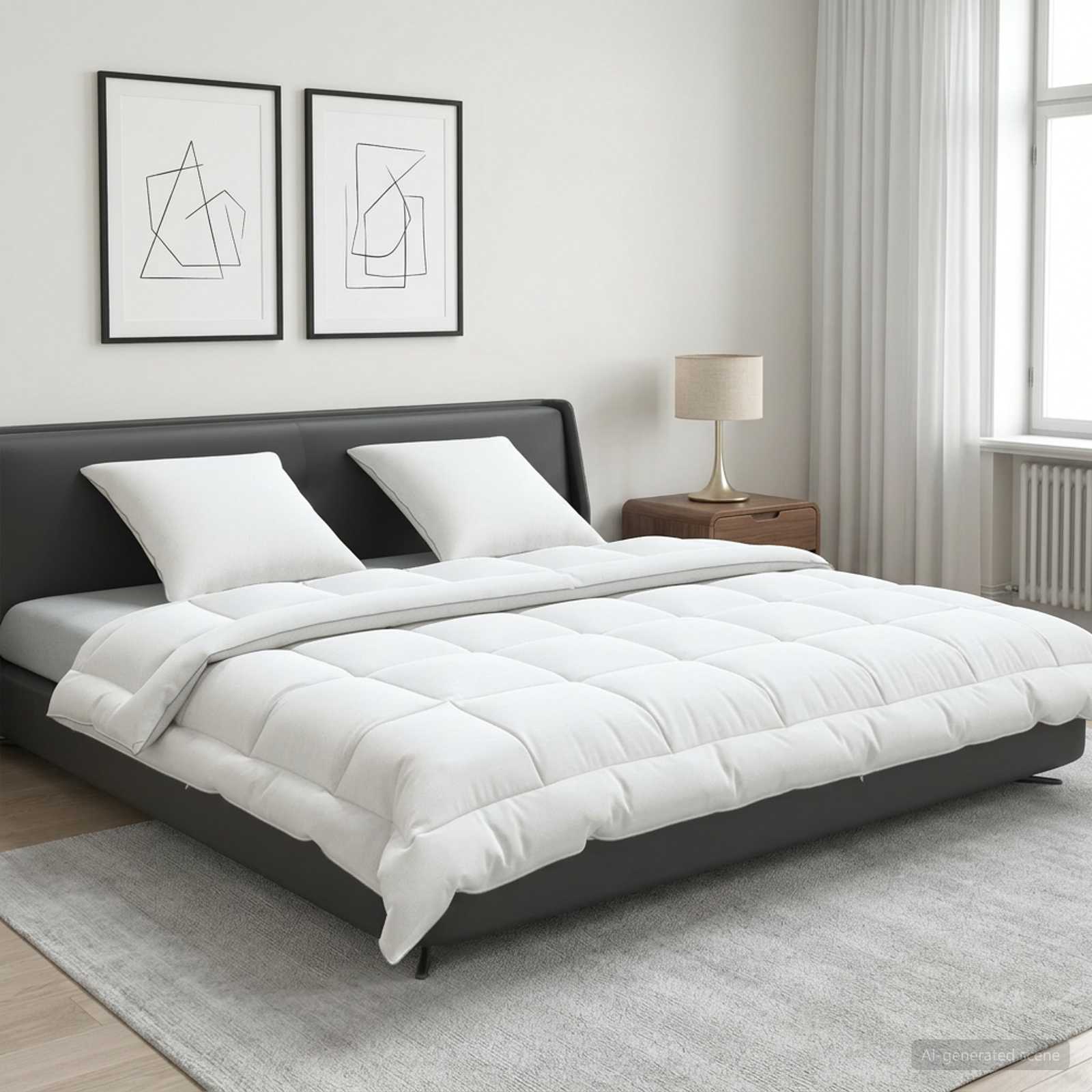 Set di piumone e cuscini 3 pz 200x220 cm Estate 140 GSM Lana