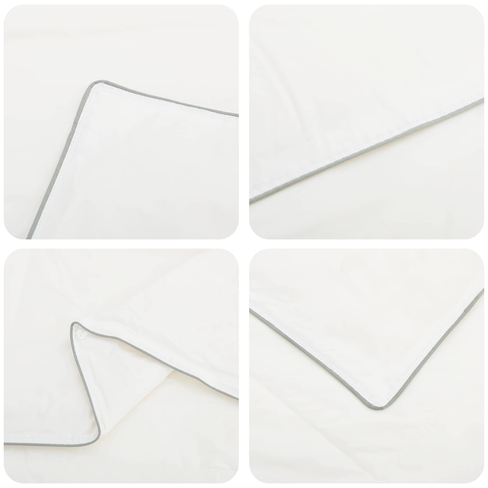 Set di piumone e cuscini 3 pz 135x220 cm 4 stagioni 350 GSM