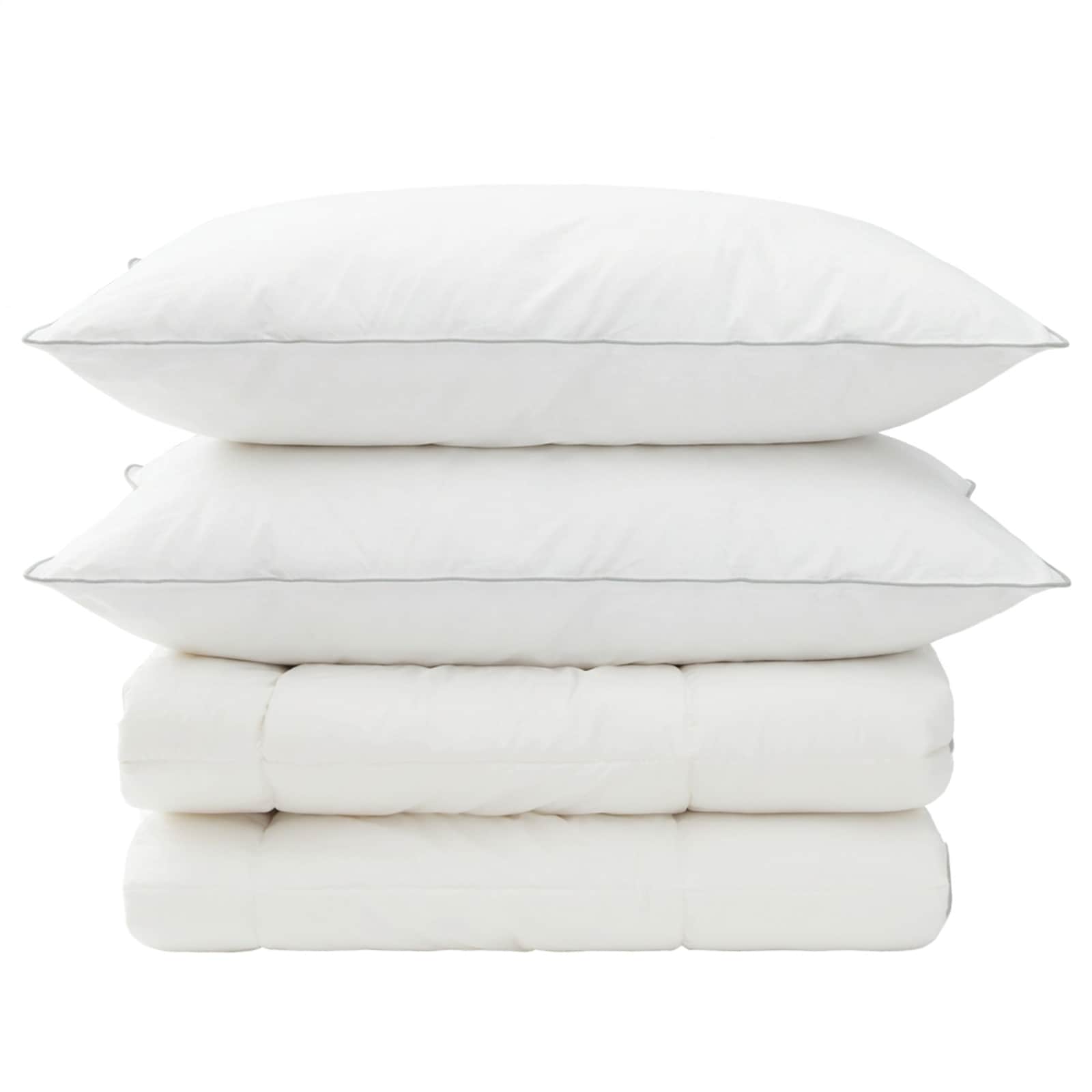 Set di piumone e cuscini 3 pz 140x220 cm Inverno 450 GSM Lana
