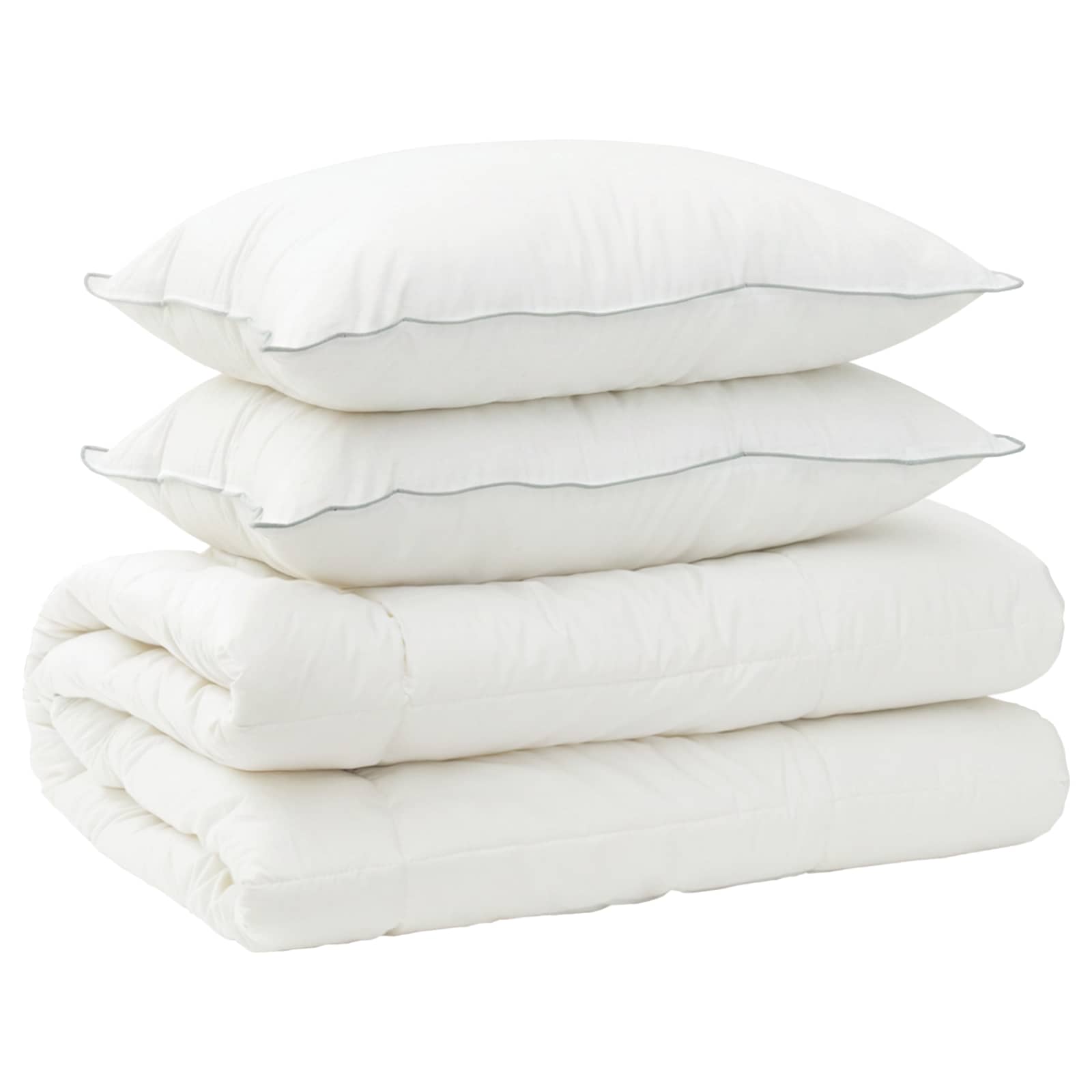 Set di piumone e cuscini 3 pz 155x220 cm Inverno 450 GSM Lana