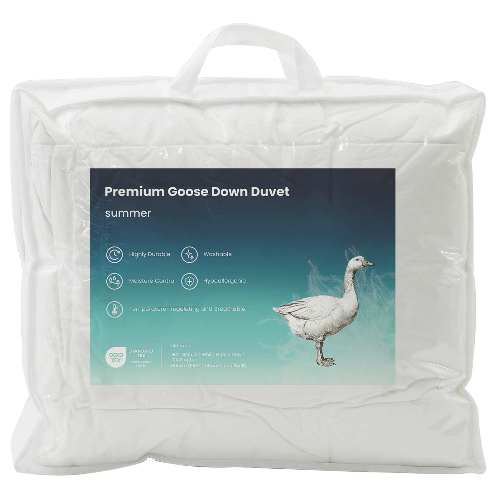 Set di piumoni in piume d’oca al 90% FULDA 3 pz 155 x 220 cm