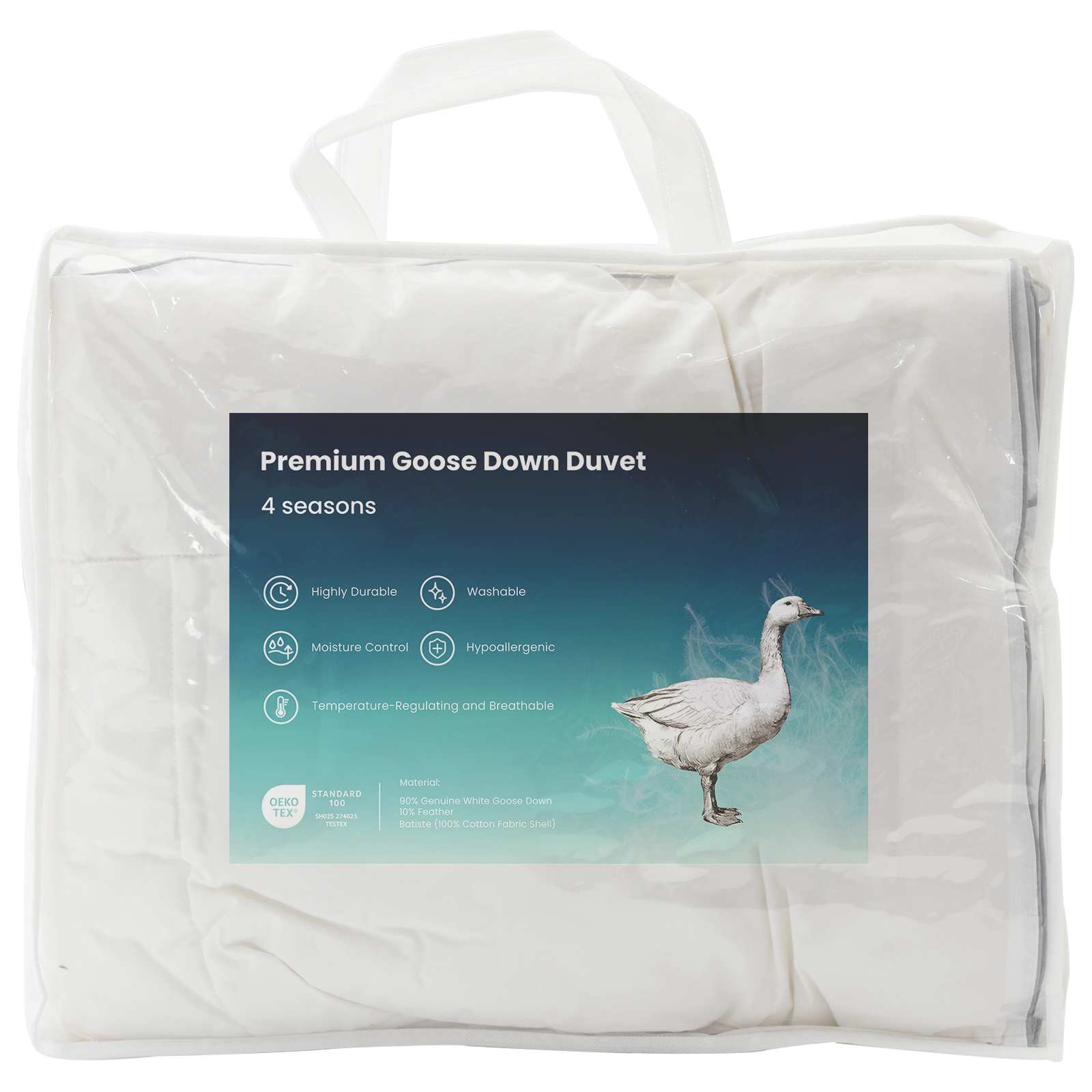Set di piumoni in piume d’oca al 90% FULDA 3 pz 200 x 220 cm
