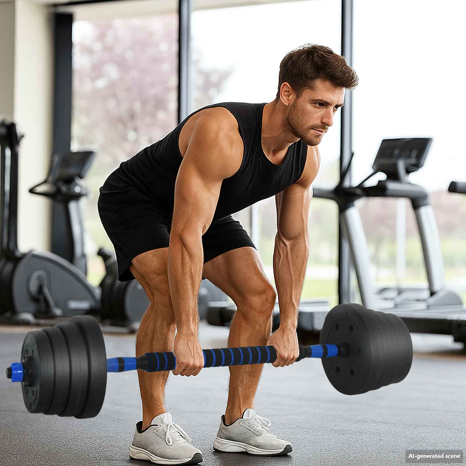 Set di Manubri 2-in-1 40 kg Nero e Blu