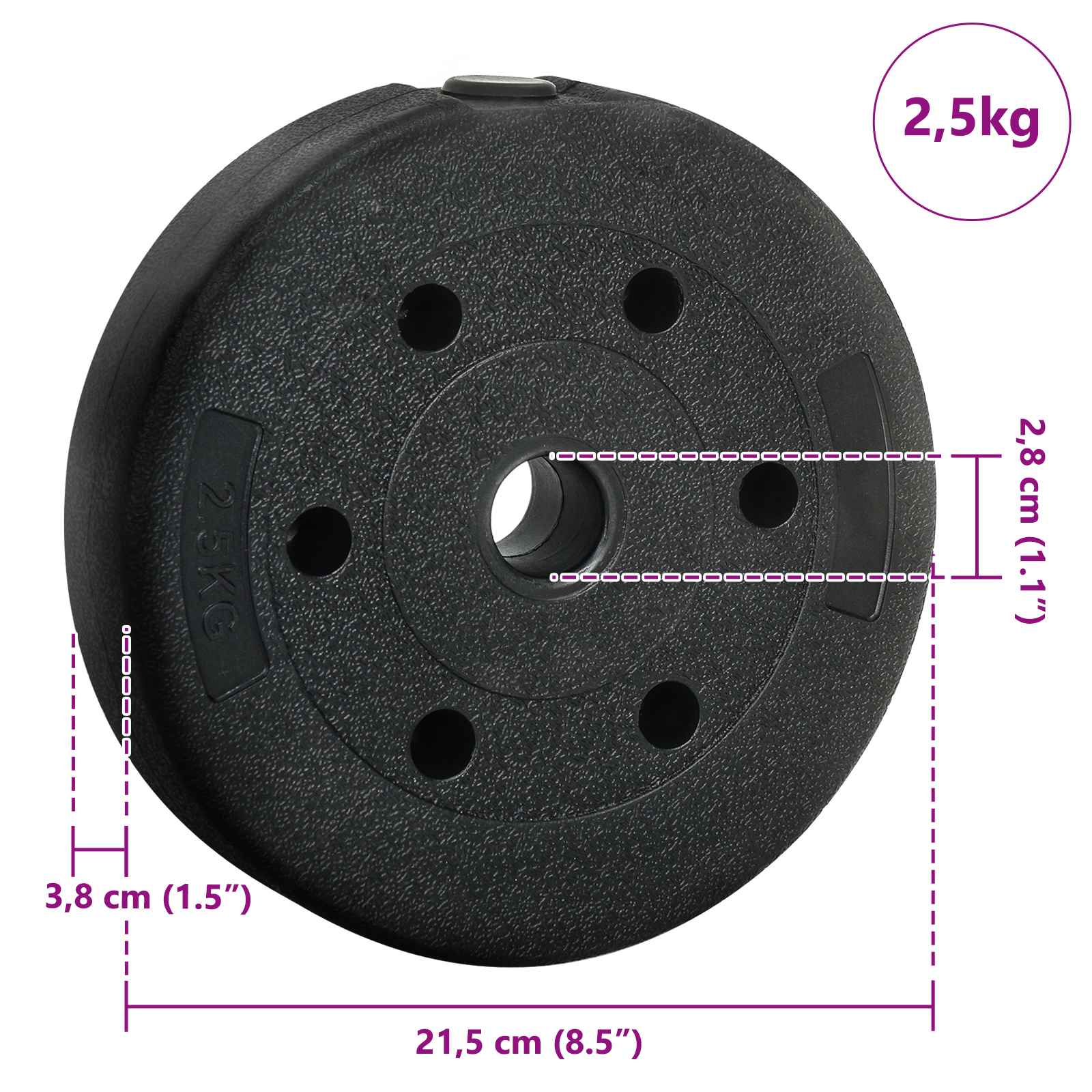 Set di Manubri 2-in-1 40 kg Nero e Blu