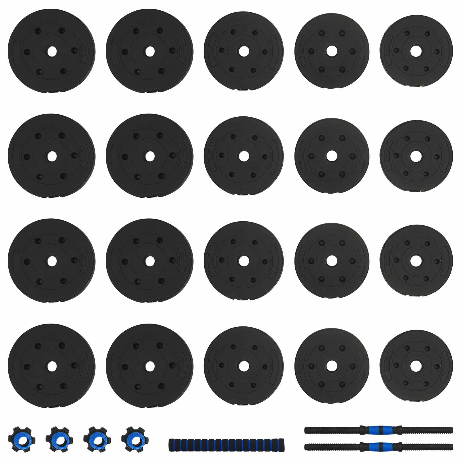 Set di Manubri 2-in-1 40 kg Nero e Blu