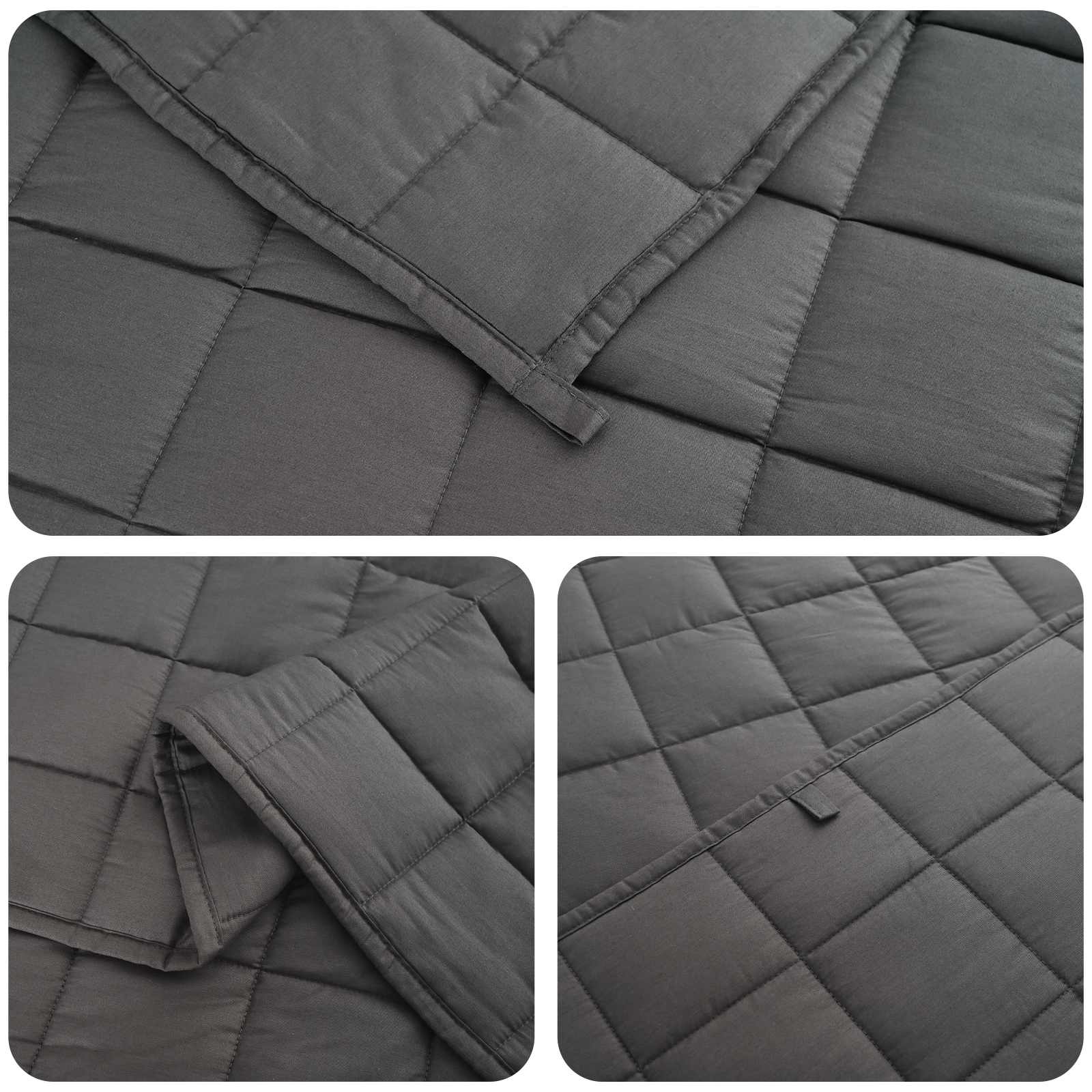 Coperta Ponderata Antracite 220 x 230 cm 15 kg 100% Cotone 205T