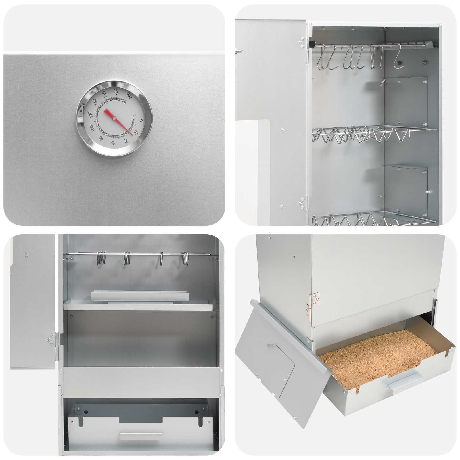 Forno Affumicatore 3 pz 44,5 x 29 x 110 cm Acciaio zincato