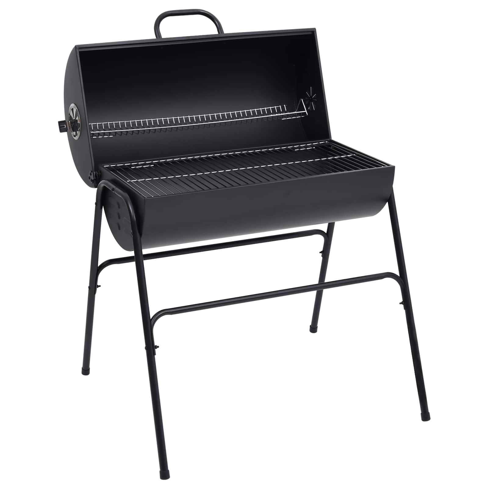 Griglia a Barile con 2 Griglie di Cottura 3 pz 80 x 73 x 90 cm