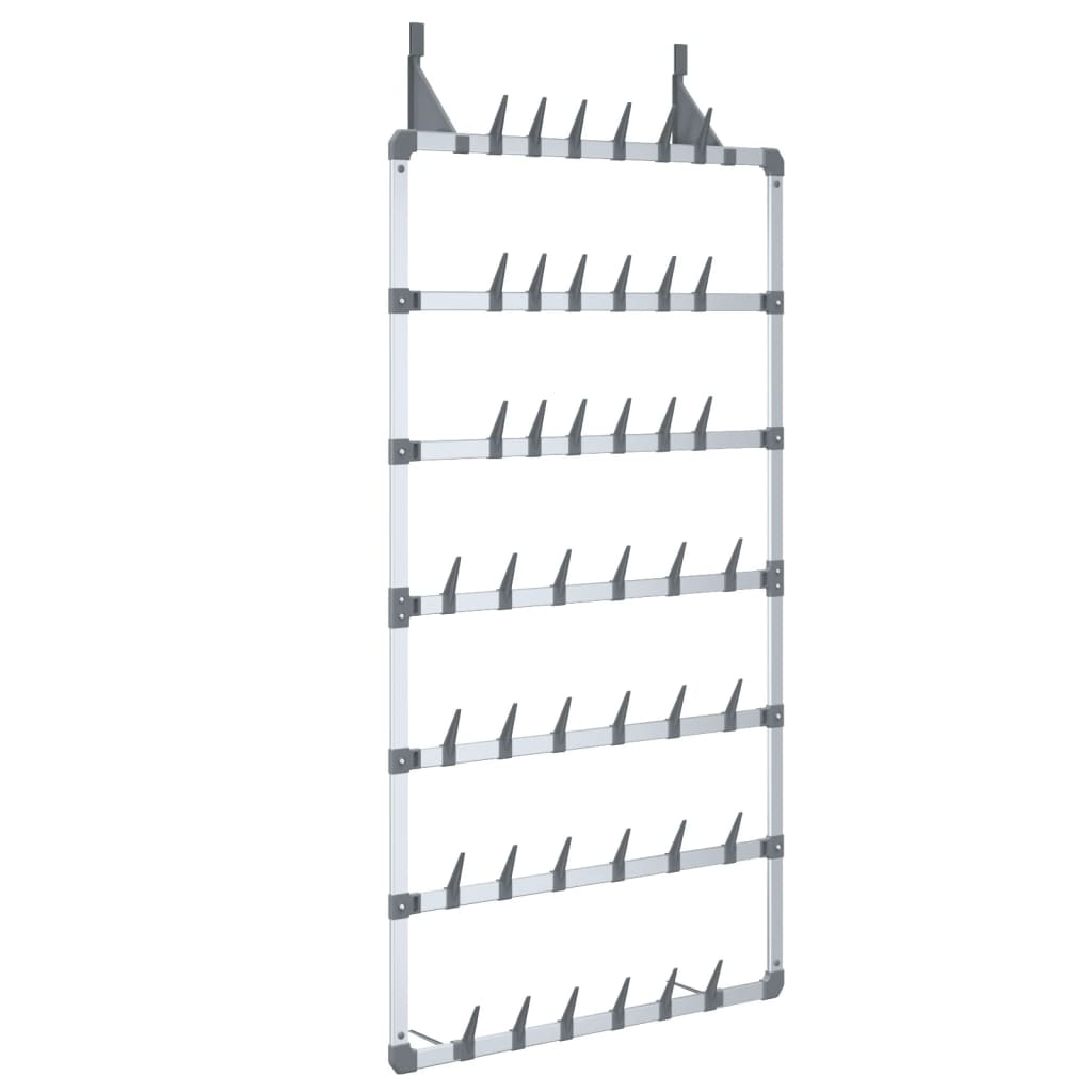 Scarpiera Pensile Argento 66x13x139 cm